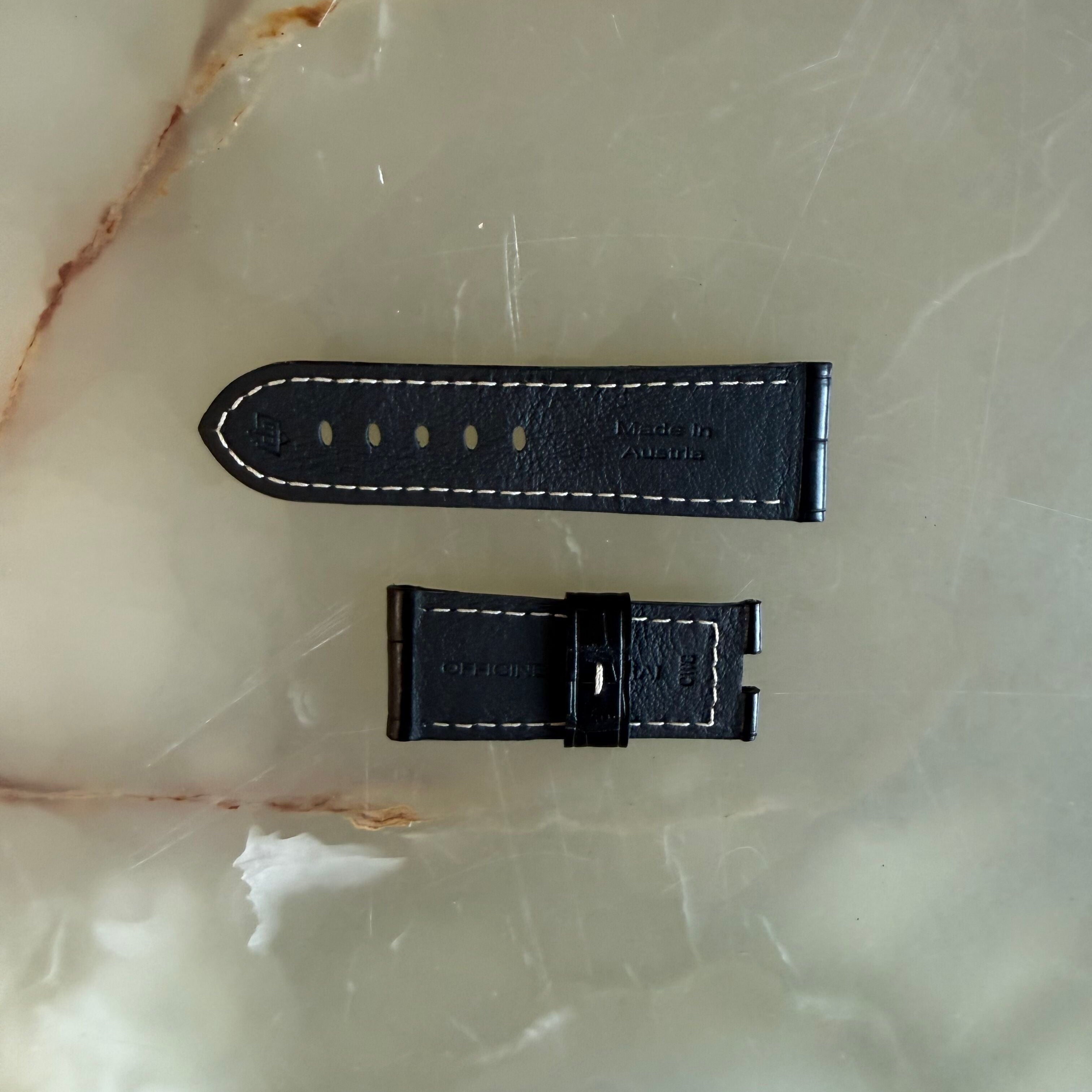 Authentic Panerai Black Alligator Watch Strap Band 24mm