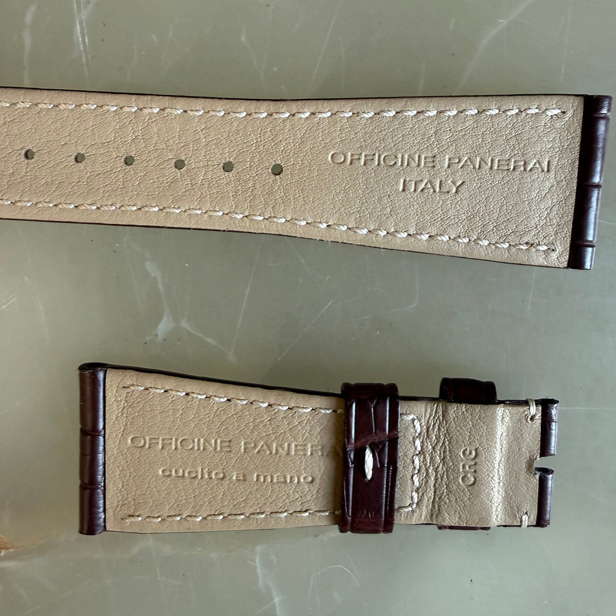 Authentic Panerai Brown Alligator Watch Strap Band 26.65mm