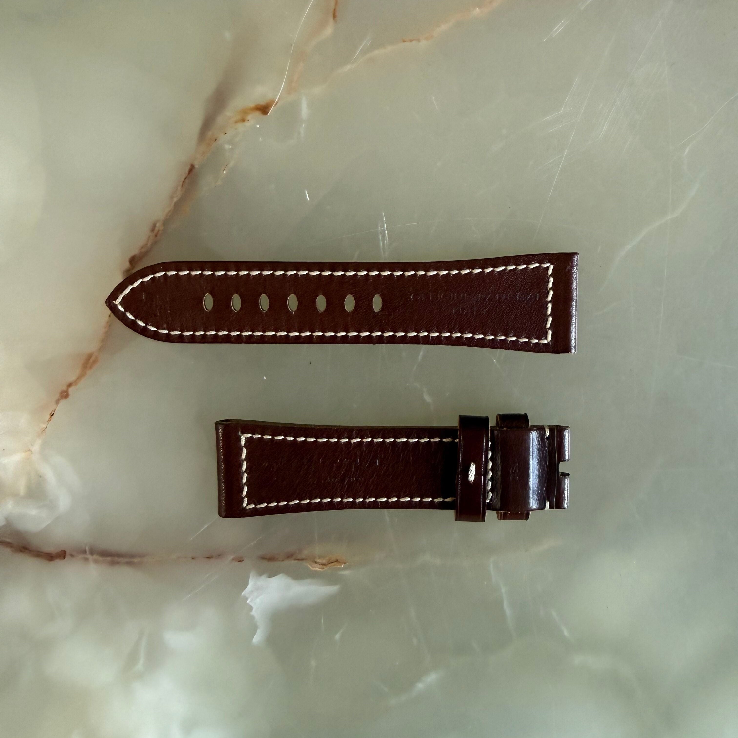 Authentic Panerai Brown Leather Watch Strap Band 26mm