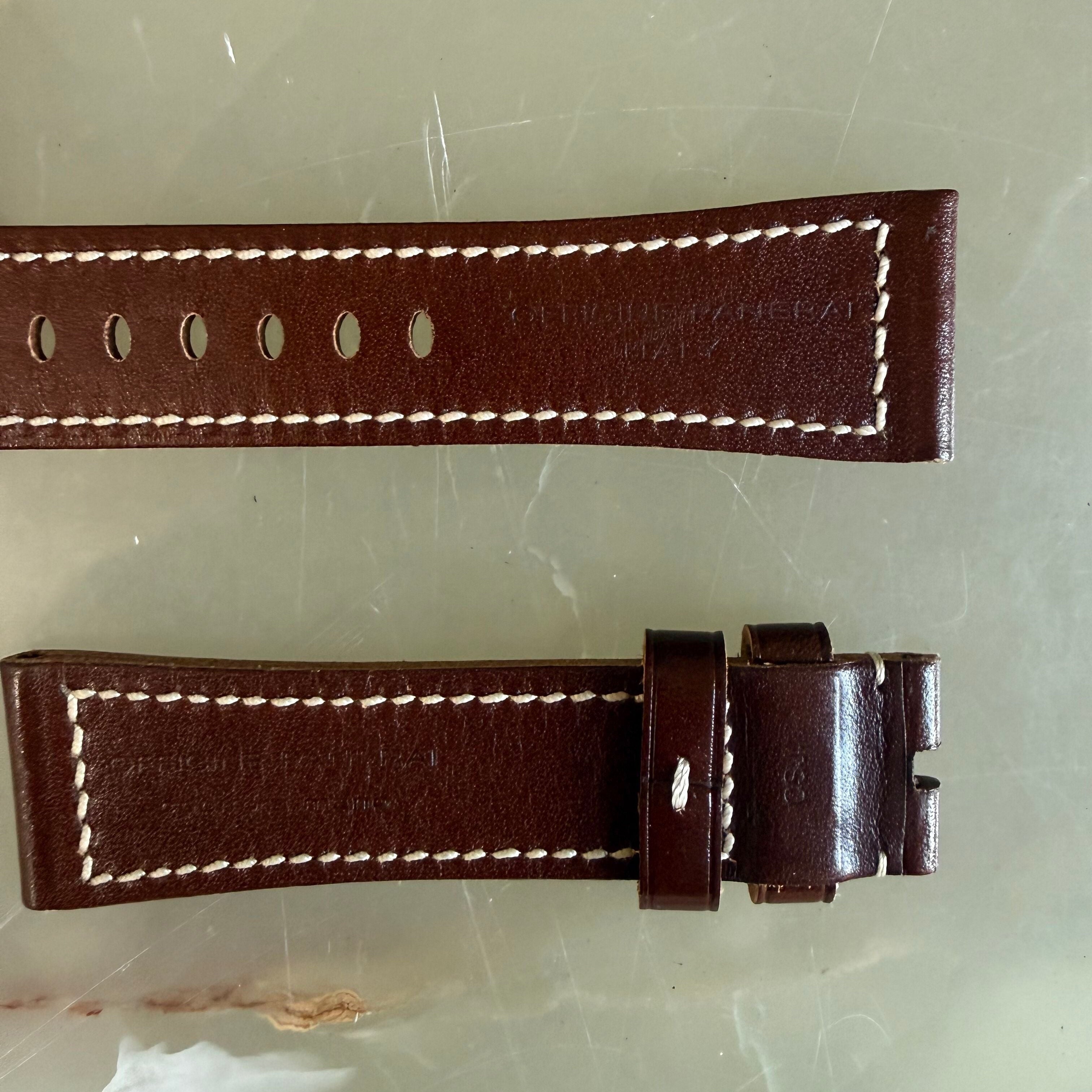 Authentic Panerai Brown Leather Watch Strap Band 26mm