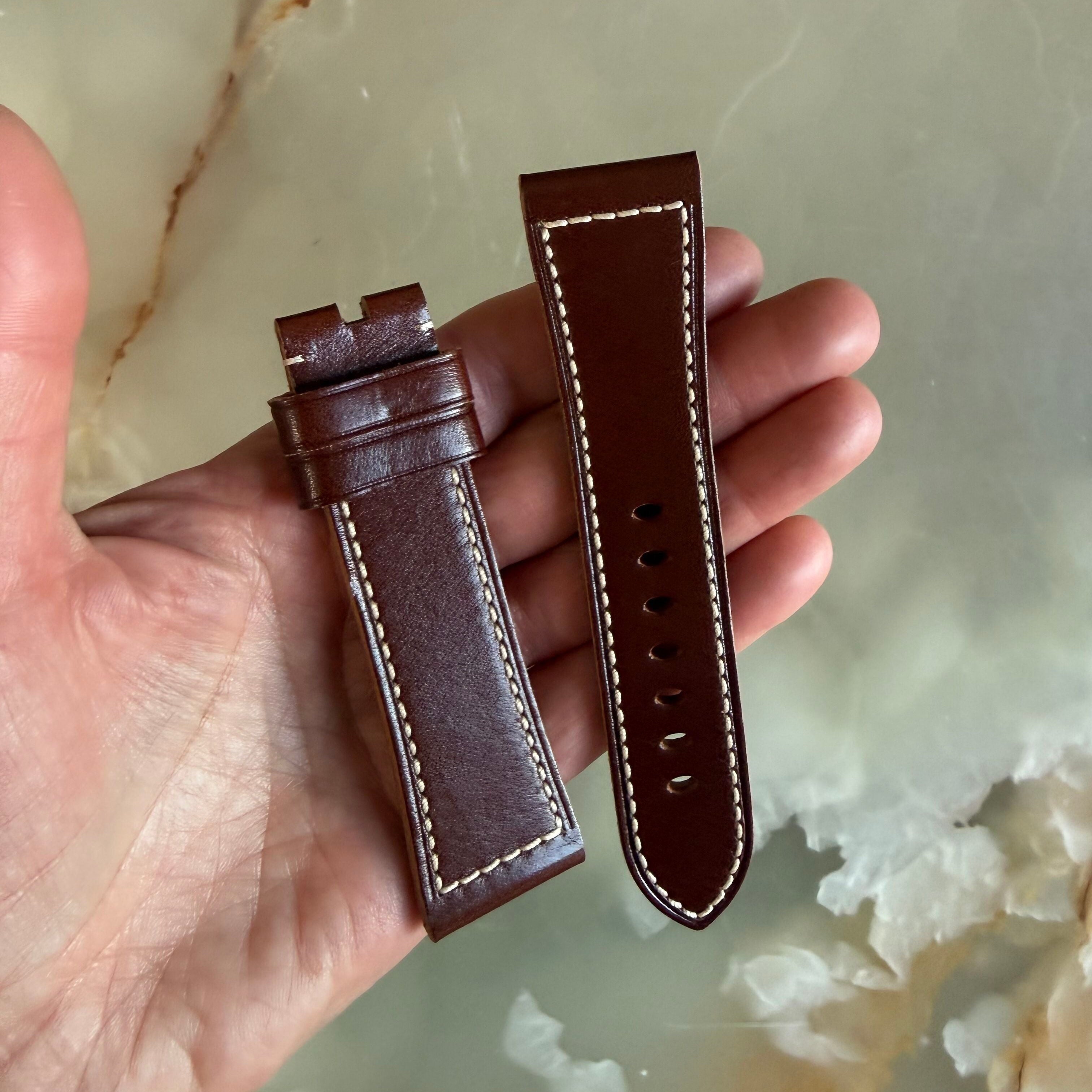 Authentic Panerai Brown Leather Watch Strap Band 26mm