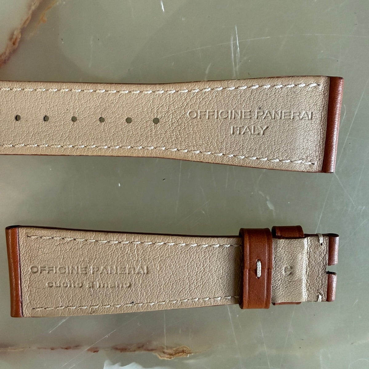 Authentic Panerai Brown Leather Watch Strap Band 26mm