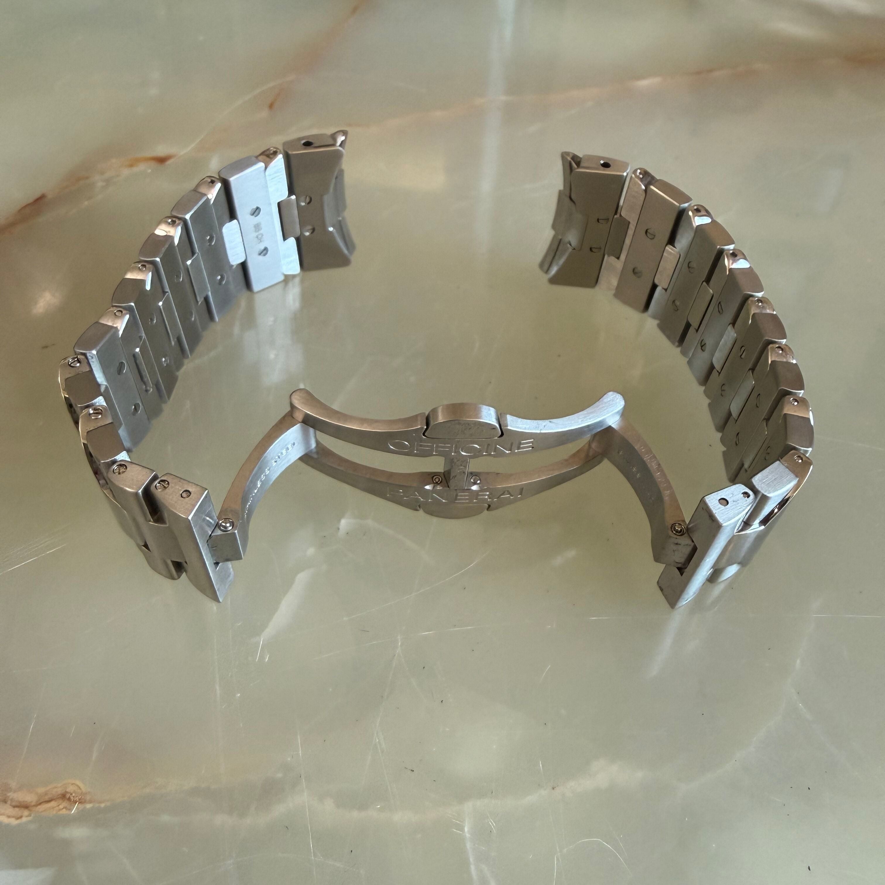 Authentic Panerai Luminor Marina Stainless Steel 24mm Watch Bracelet w Screw