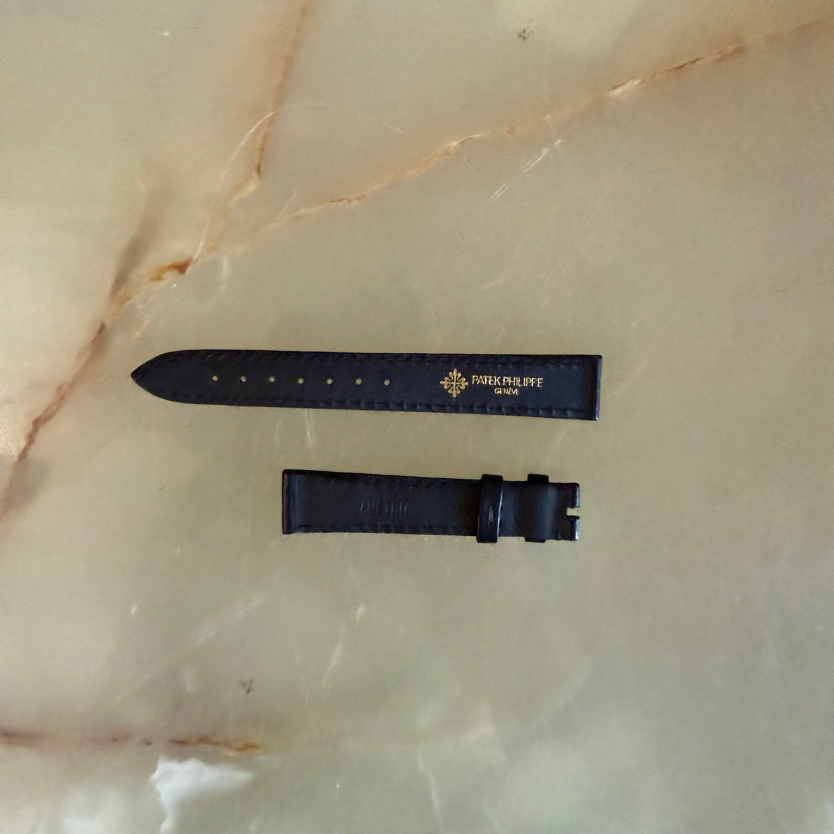 Authentic Patek Philippe Black Leather Watch Strap Band 16mm