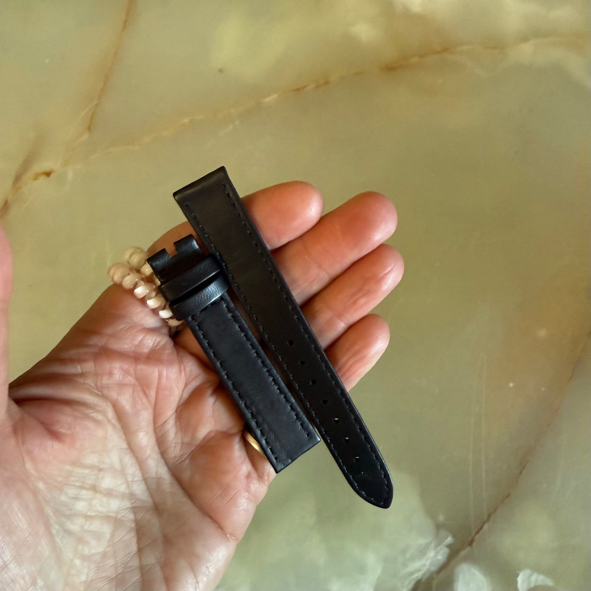 Authentic Patek Philippe Black Leather Watch Strap Band 16mm