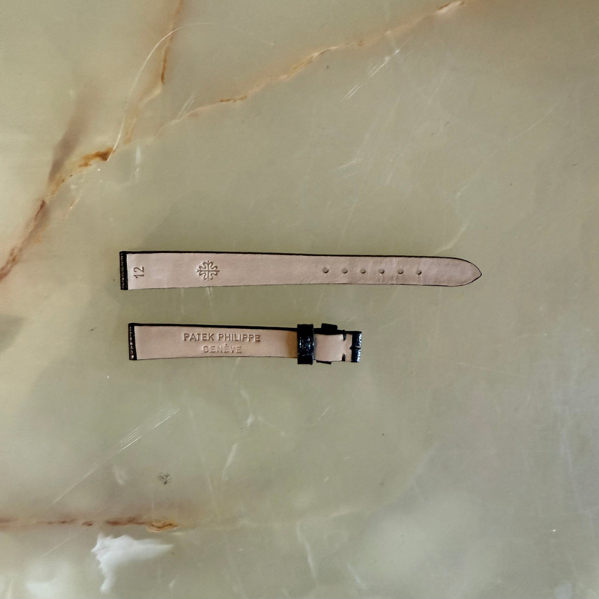 Authentic Patek Philippe Black Lizard Watch Strap Band 12mm