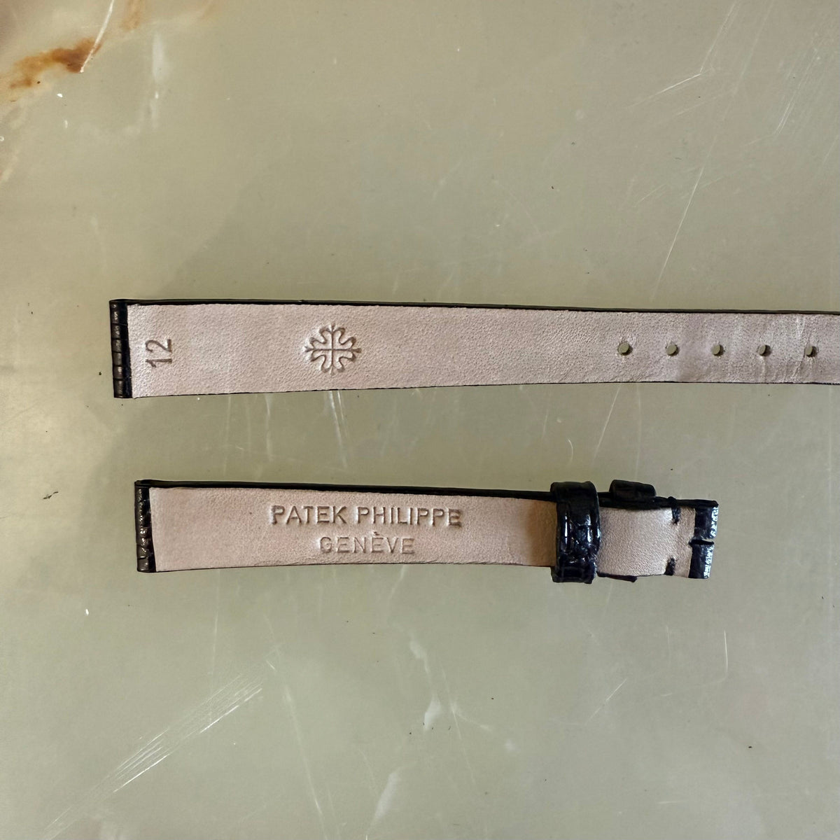 Authentic Patek Philippe Black Lizard Watch Strap Band 12mm