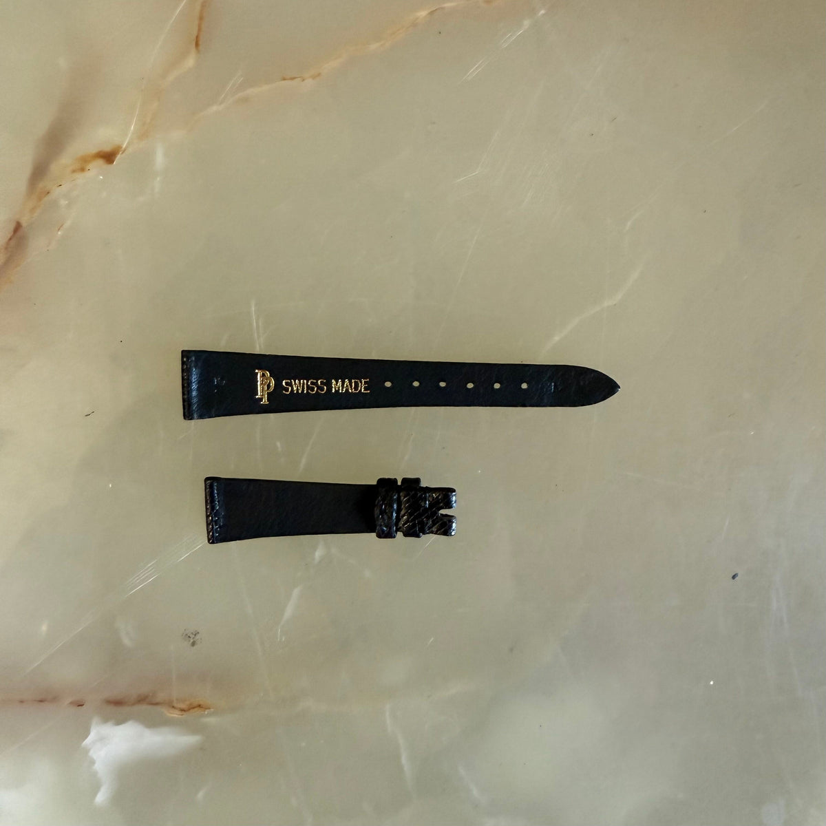 Authentic Patek Philippe Black Lizard Watch Strap Band 15mm