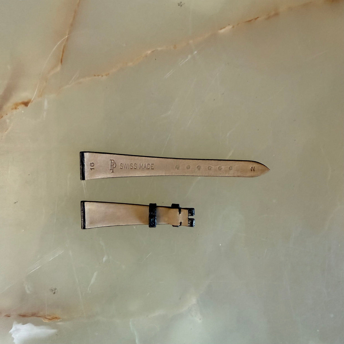 Authentic Patek Philippe Black Lizard Watch Strap Band 16mm