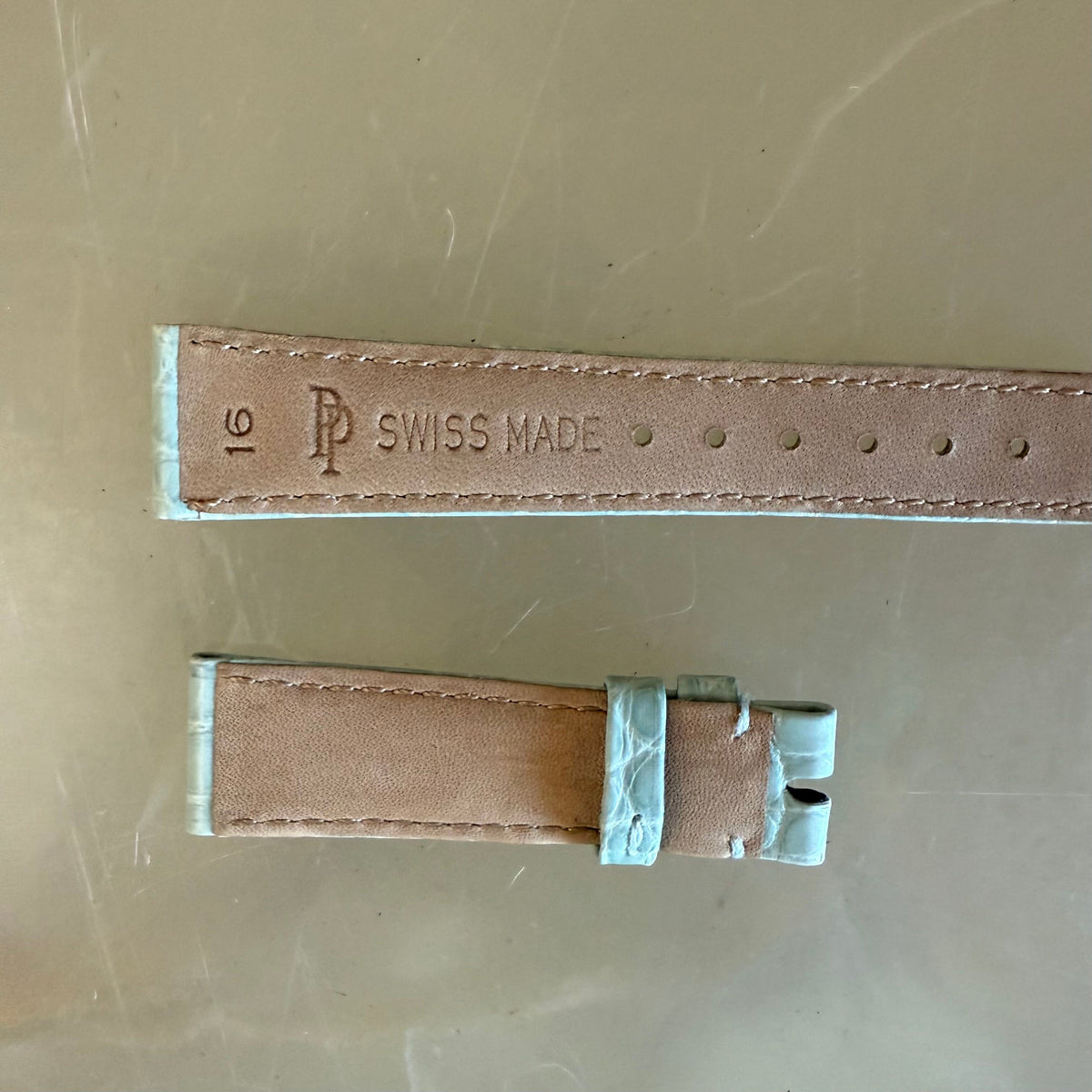 Authentic Patek Philippe Blue Crocodile Watch Strap Band 16mm