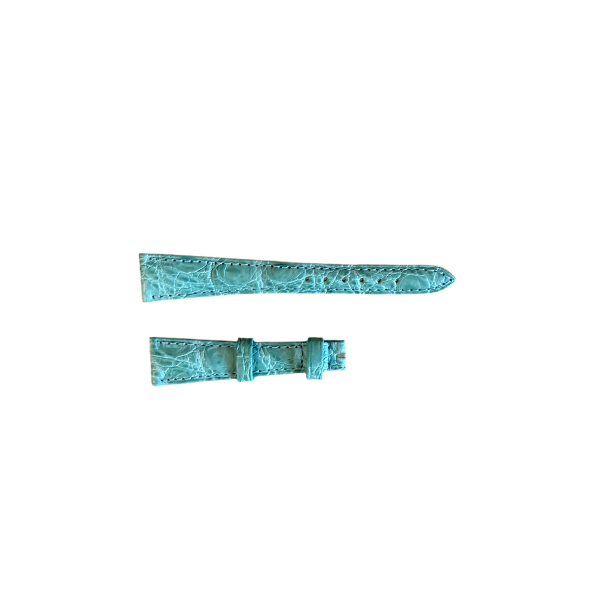Authentic Patek Philippe Blue Round Pattern Crocodile Watch Strap Band 16mm