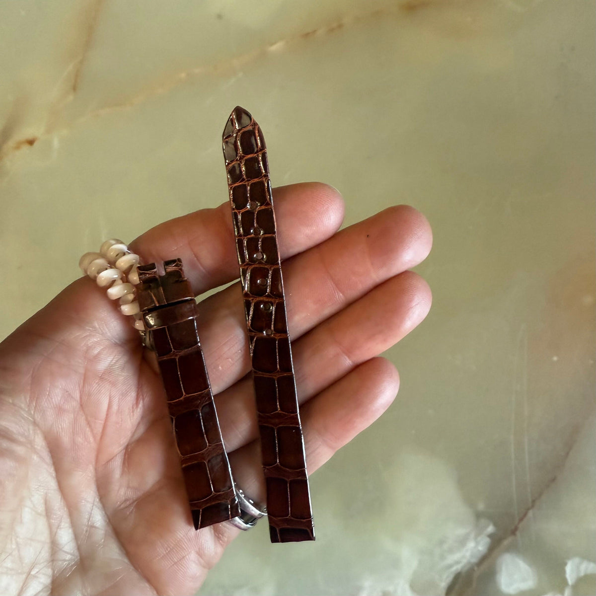 Authentic Patek Philippe Brown Alligator Watch Strap Band 11mm