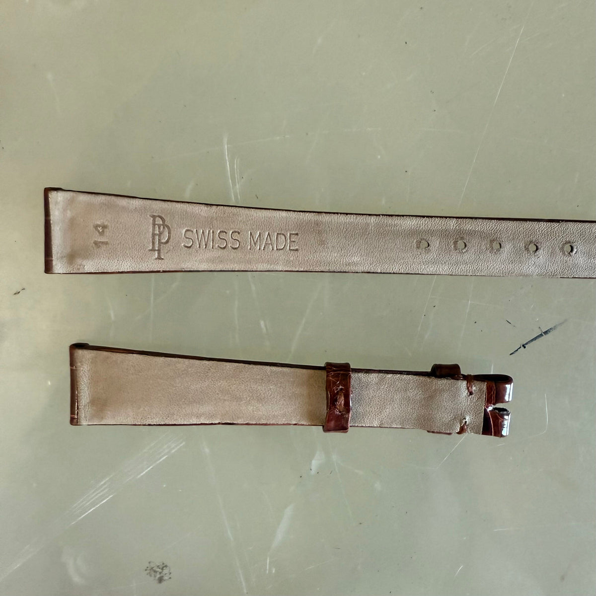 Authentic Patek Philippe Brown Crocodile Watch Strap Band 14mm