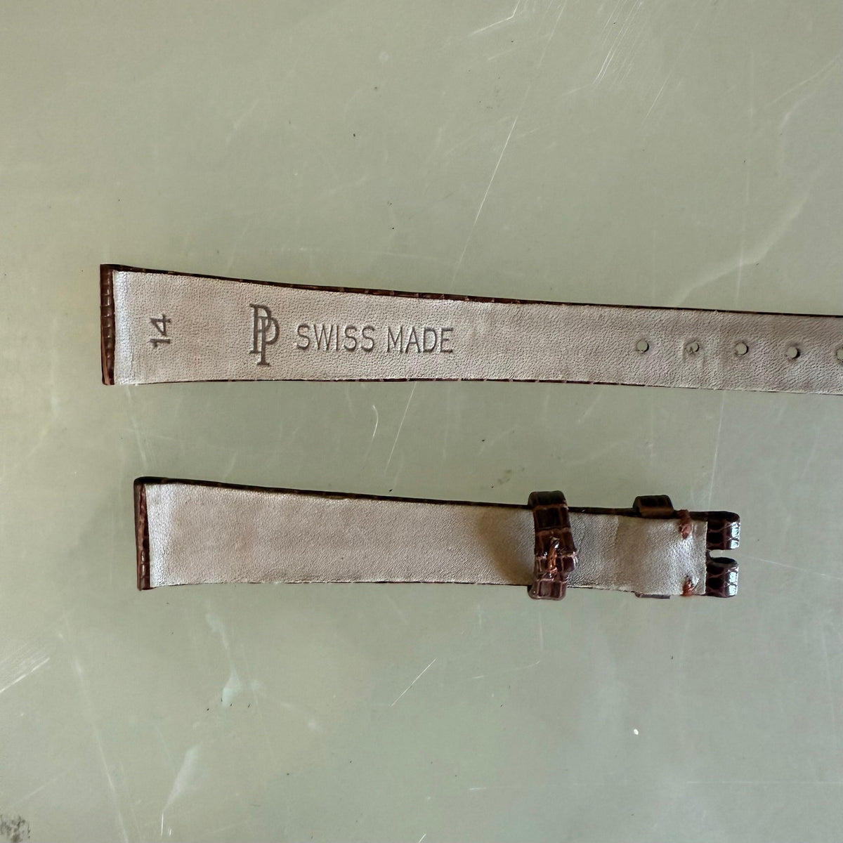 Authentic Patek Philippe Brown Lizard Watch Strap Band 14mm