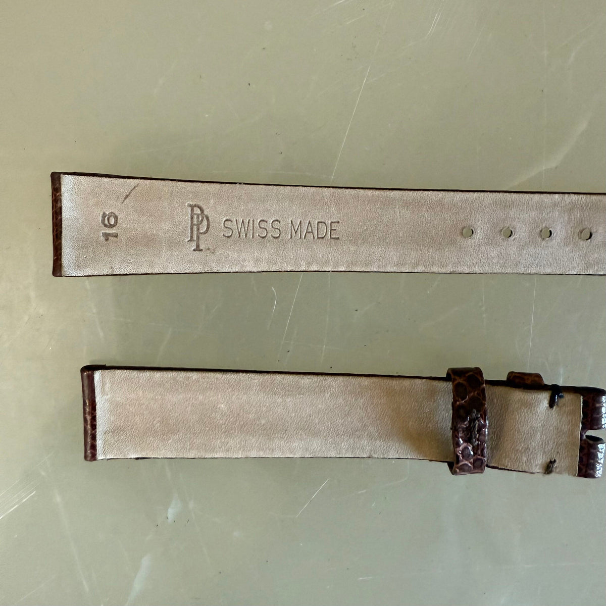 Authentic Patek Philippe Brown Lizard Watch Strap Band 16mm
