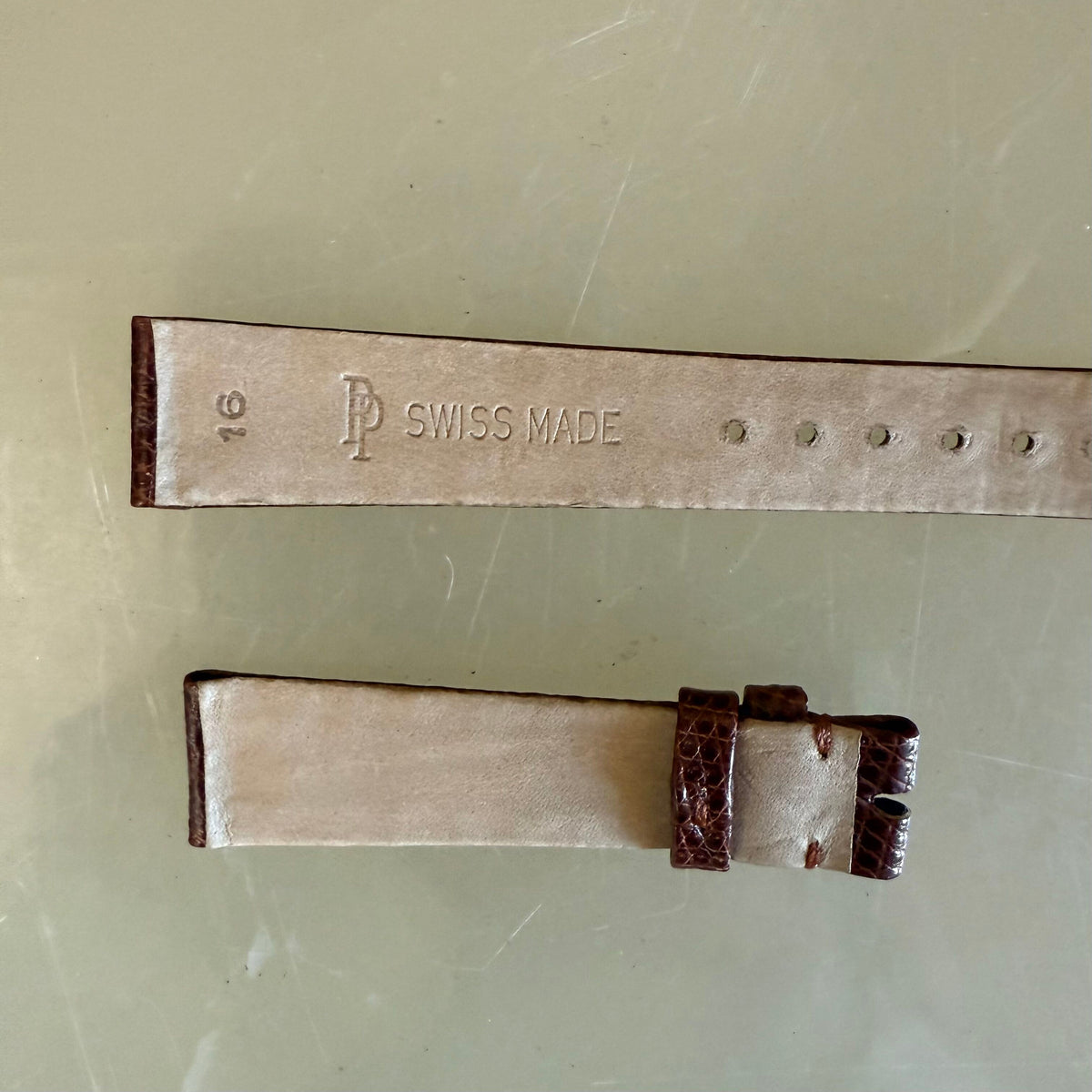 Authentic Patek Philippe Brown Lizard Watch Strap Band 16mm