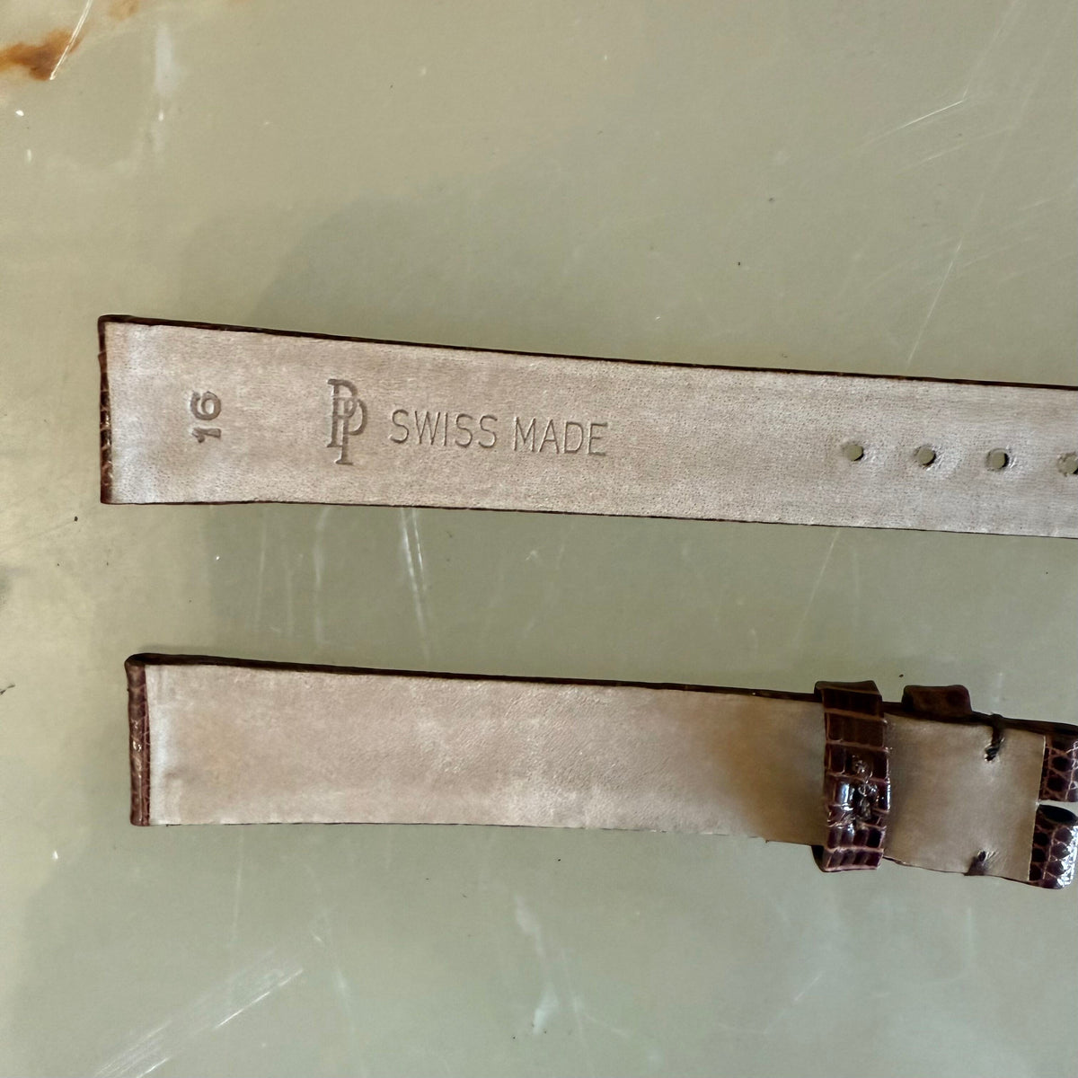 Authentic Patek Philippe Brown Lizard Watch Strap Band 16mm
