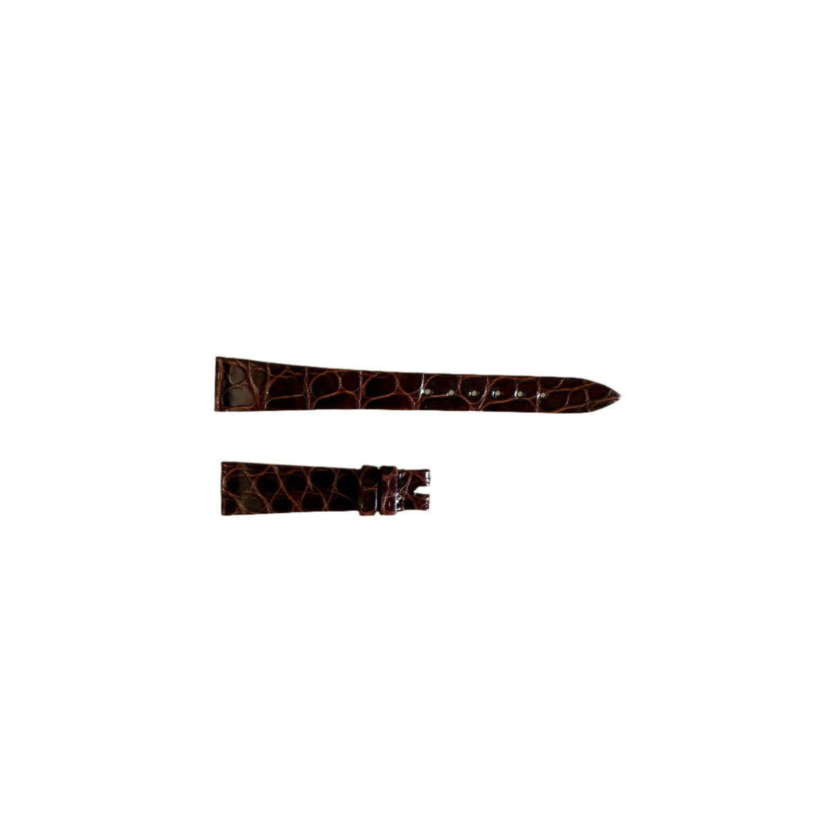 Authentic Patek Philippe Brown Shiny Alligator Watch Strap Band 14mm