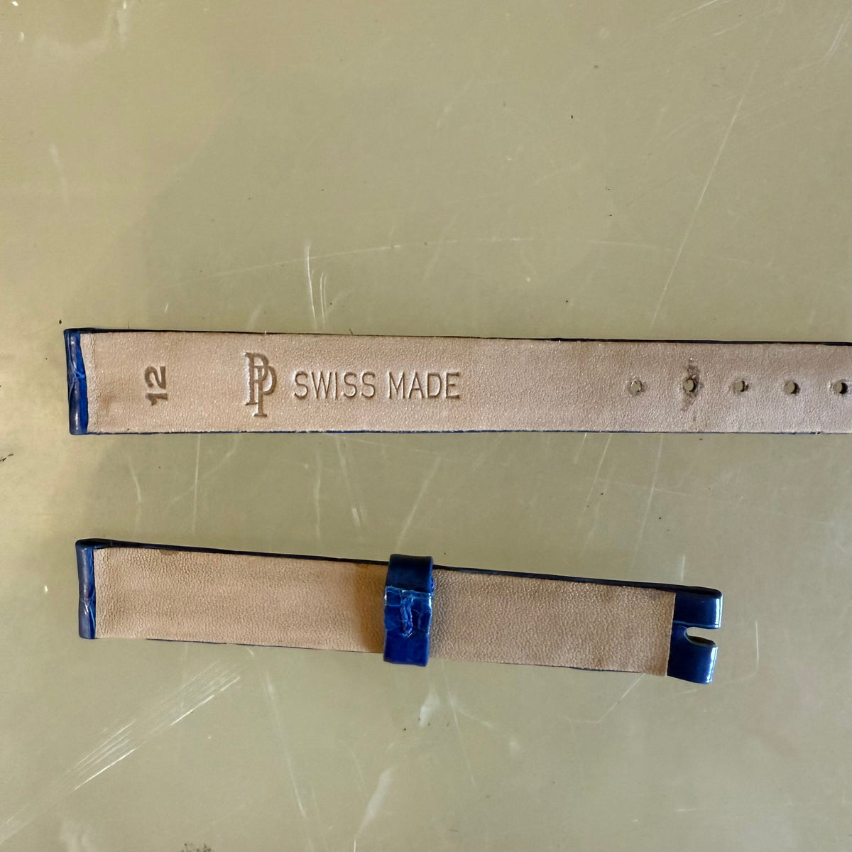 Authentic Patek Philippe Dark Blue Crocodile Watch Strap Band 12mm