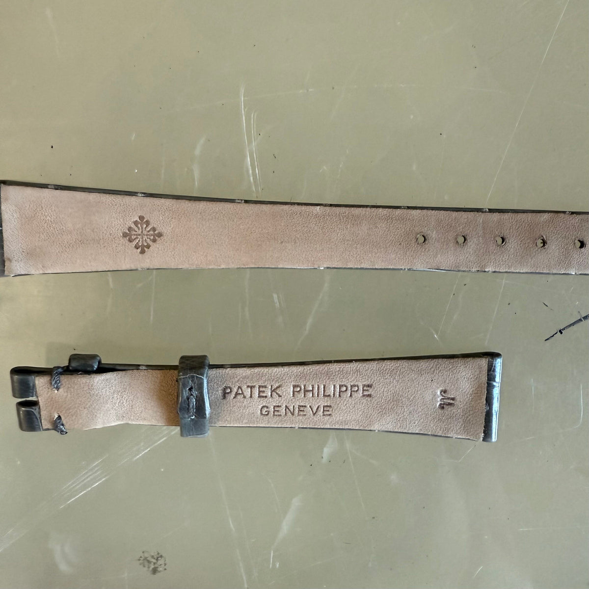 Authentic Patek Philippe Grey Alligator Watch Strap Band 14mm