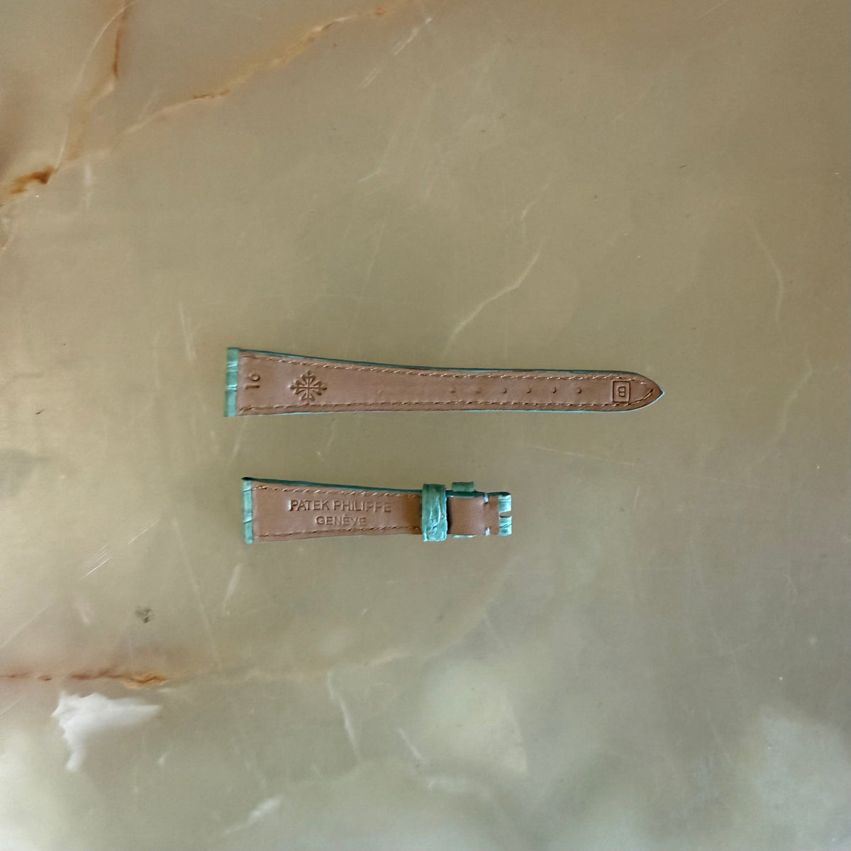 Authentic Patek Philippe Light Blue Alligator Watch Strap Band 16mm