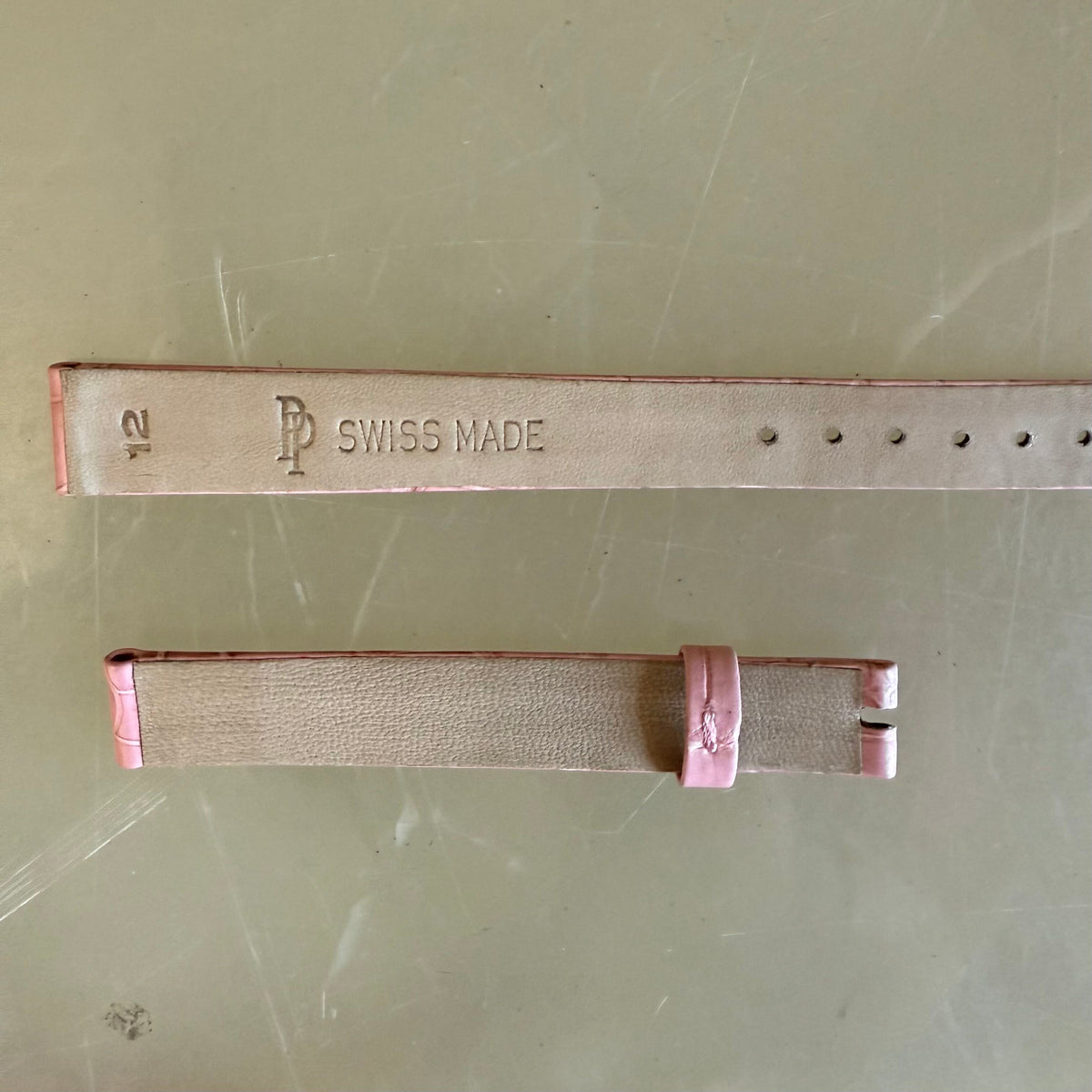 Authentic Patek Philippe Pink Alligator Watch Strap Band 12mm