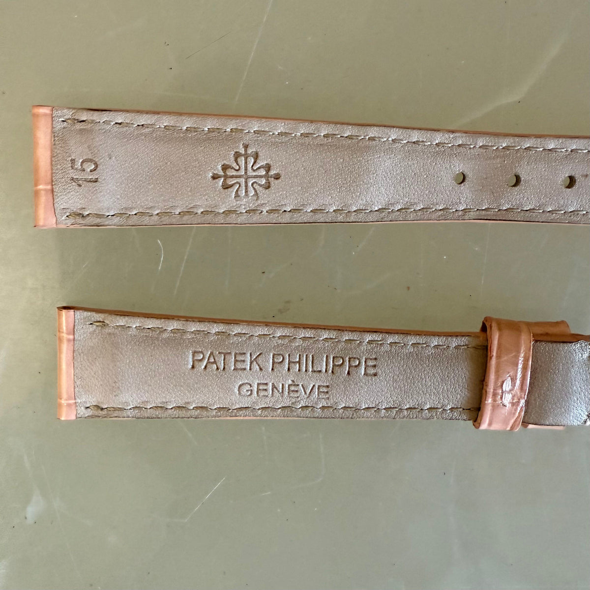 Authentic Patek Philippe Pink Alligator Watch Strap Band 15mm
