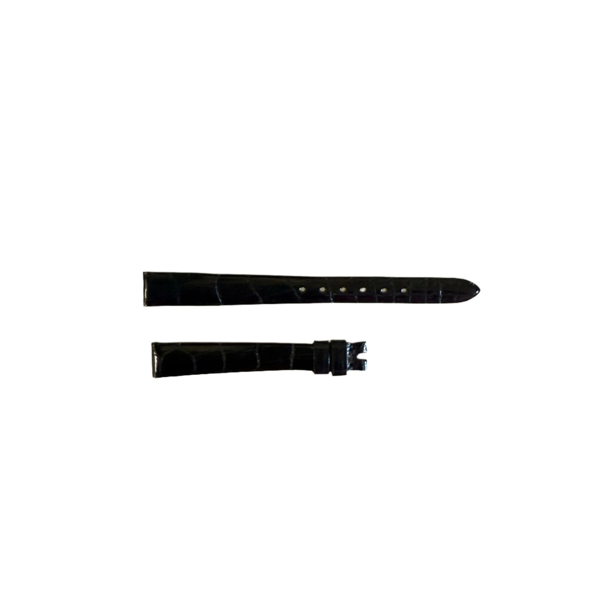 Authentic Patek Philippe Shiny Black Alligator Watch Strap Band 12mm