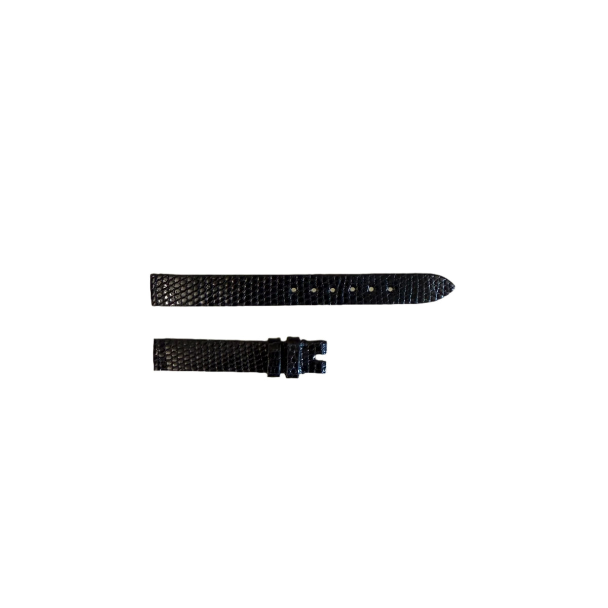 Authentic Patek Philippe Shiny Black Lizard Watch Strap Band 10mm