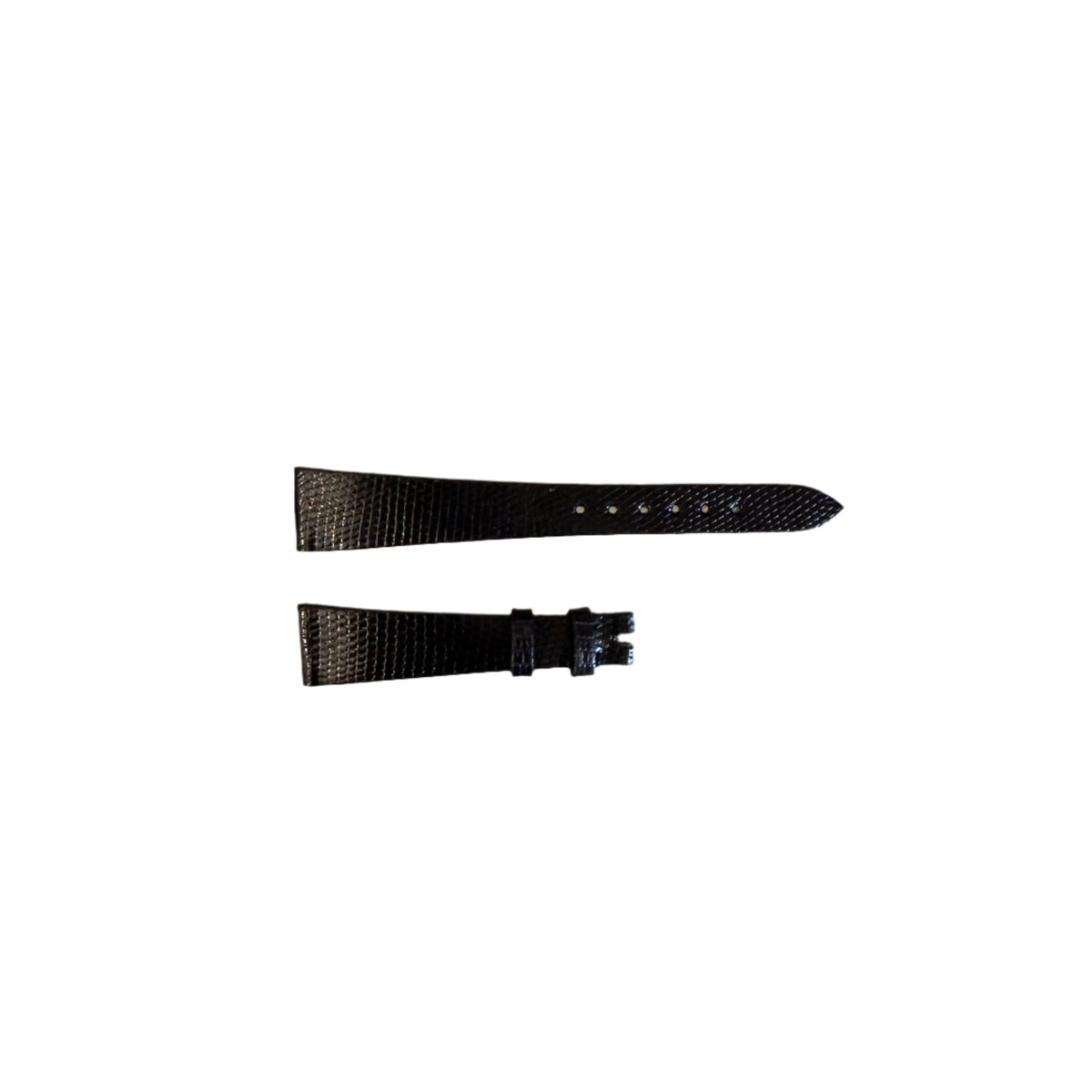 Authentic Patek Philippe Shiny Black Lizard Watch Strap Band 16mm