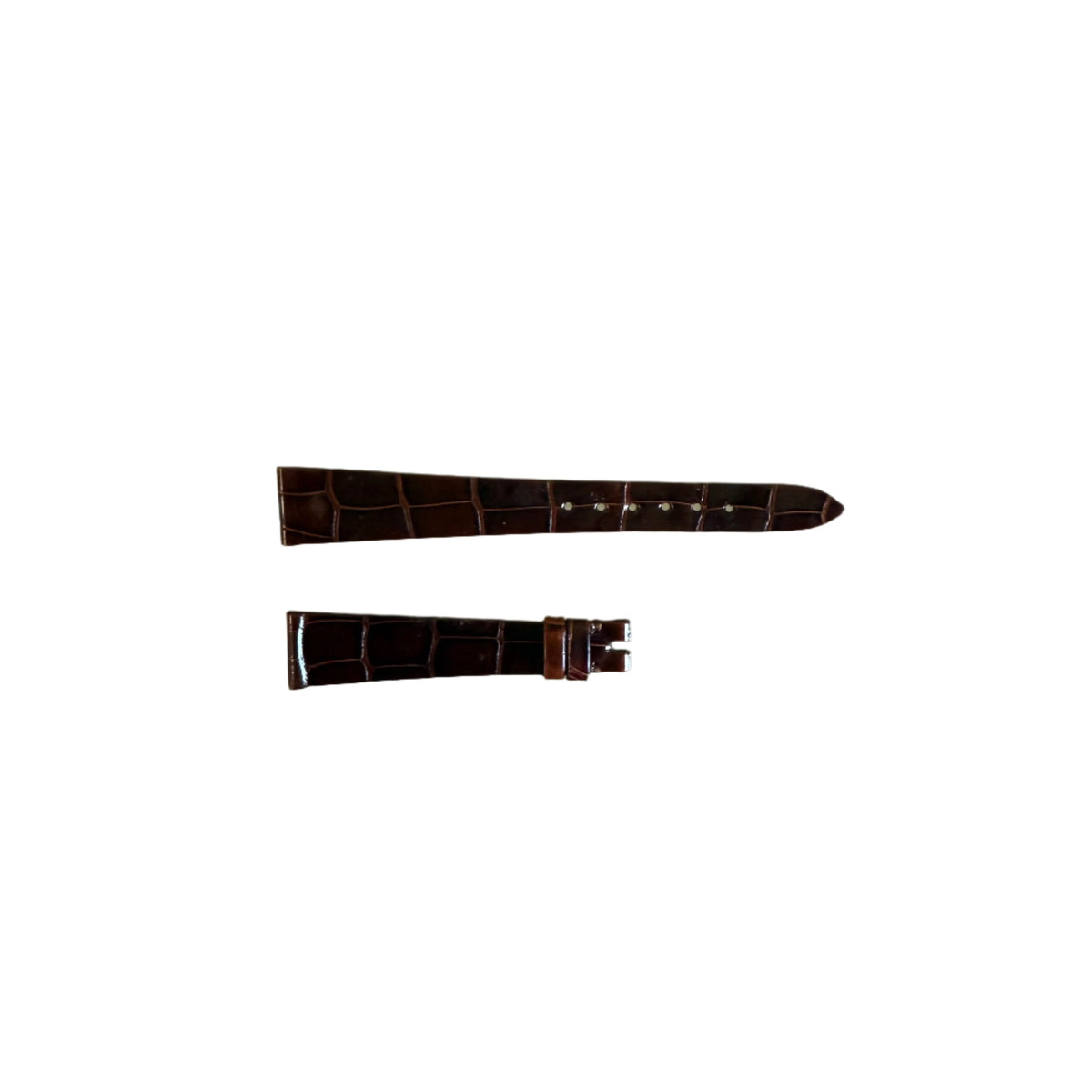 Authentic Patek Philippe Shiny Brown Alligator Watch Strap Band 15mm