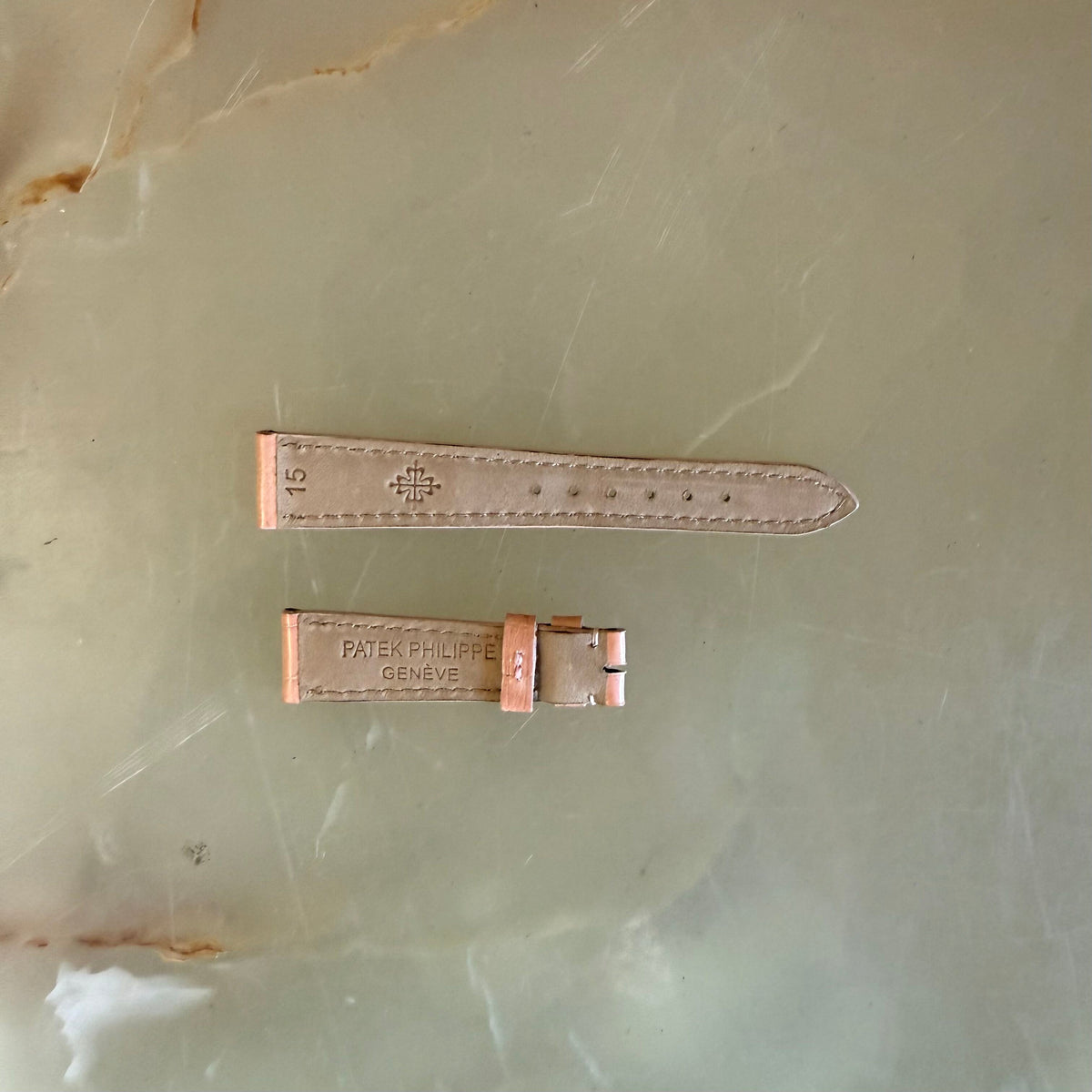 Authentic Patek Philippe Shiny Pink Alligator Watch Strap Band 15mm