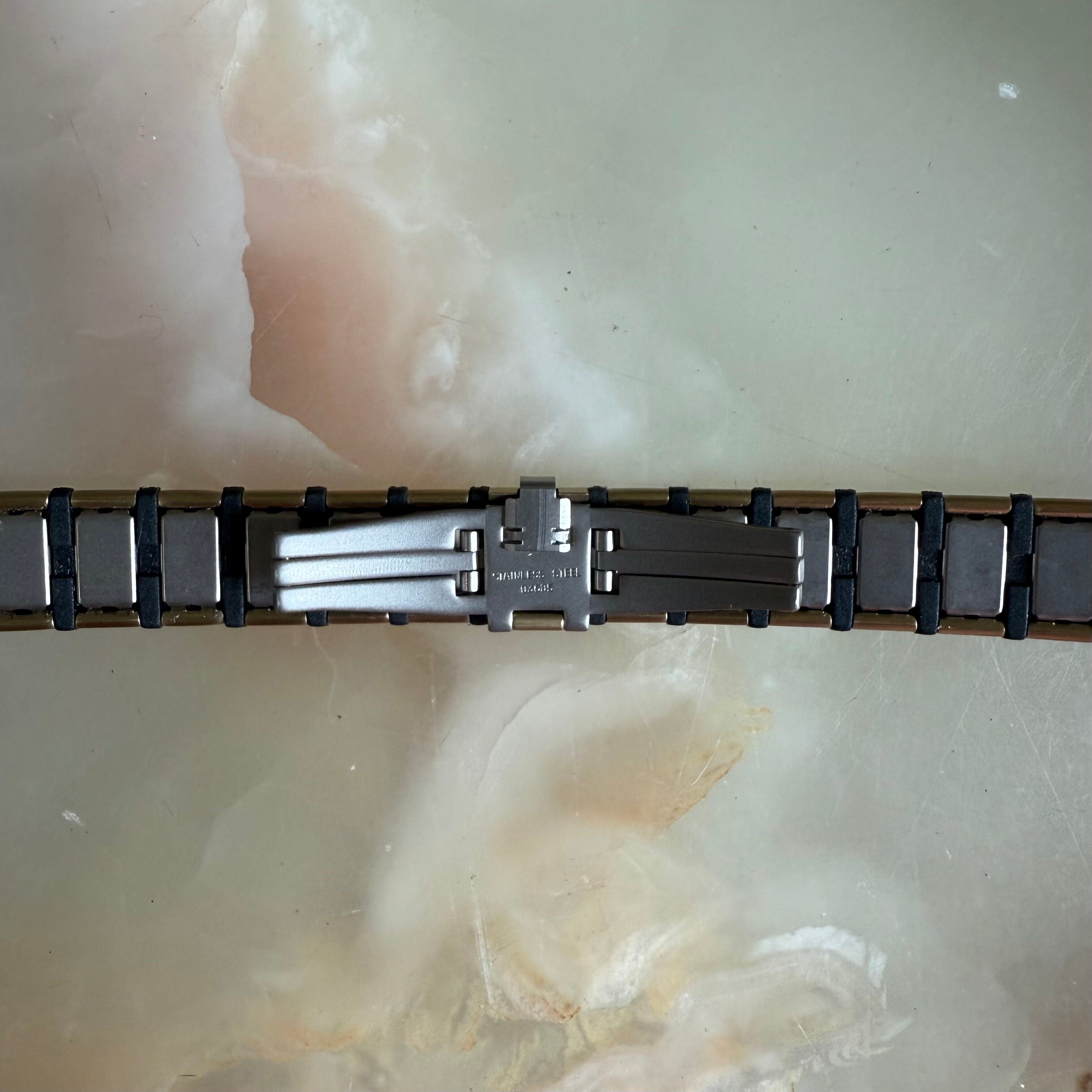 Authentic RADO Black & Gold Steel Watch Bracelet 11mm 03605