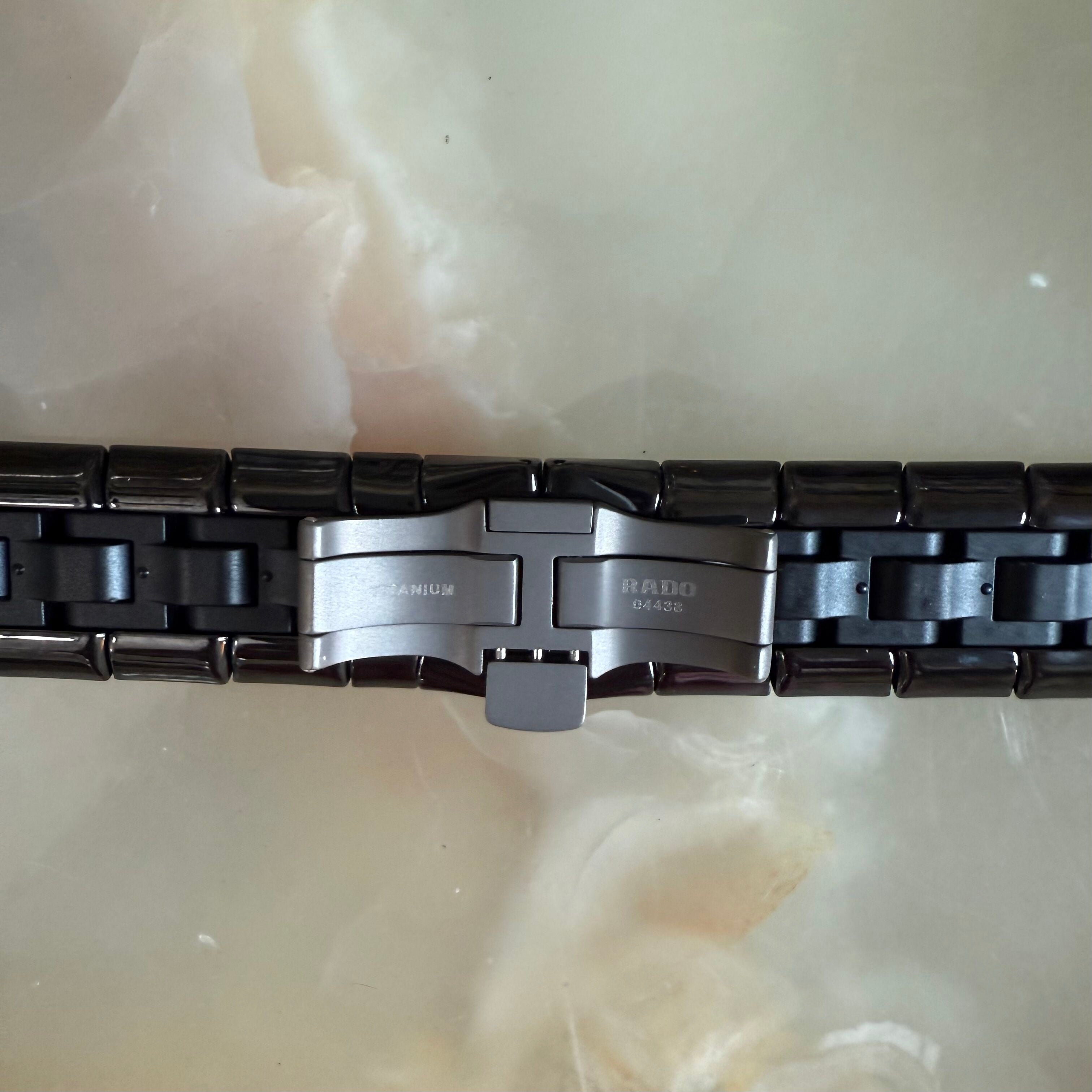 Authentic RADO Black High-Tech Ceramics Watch Bracelet 21mm 04438