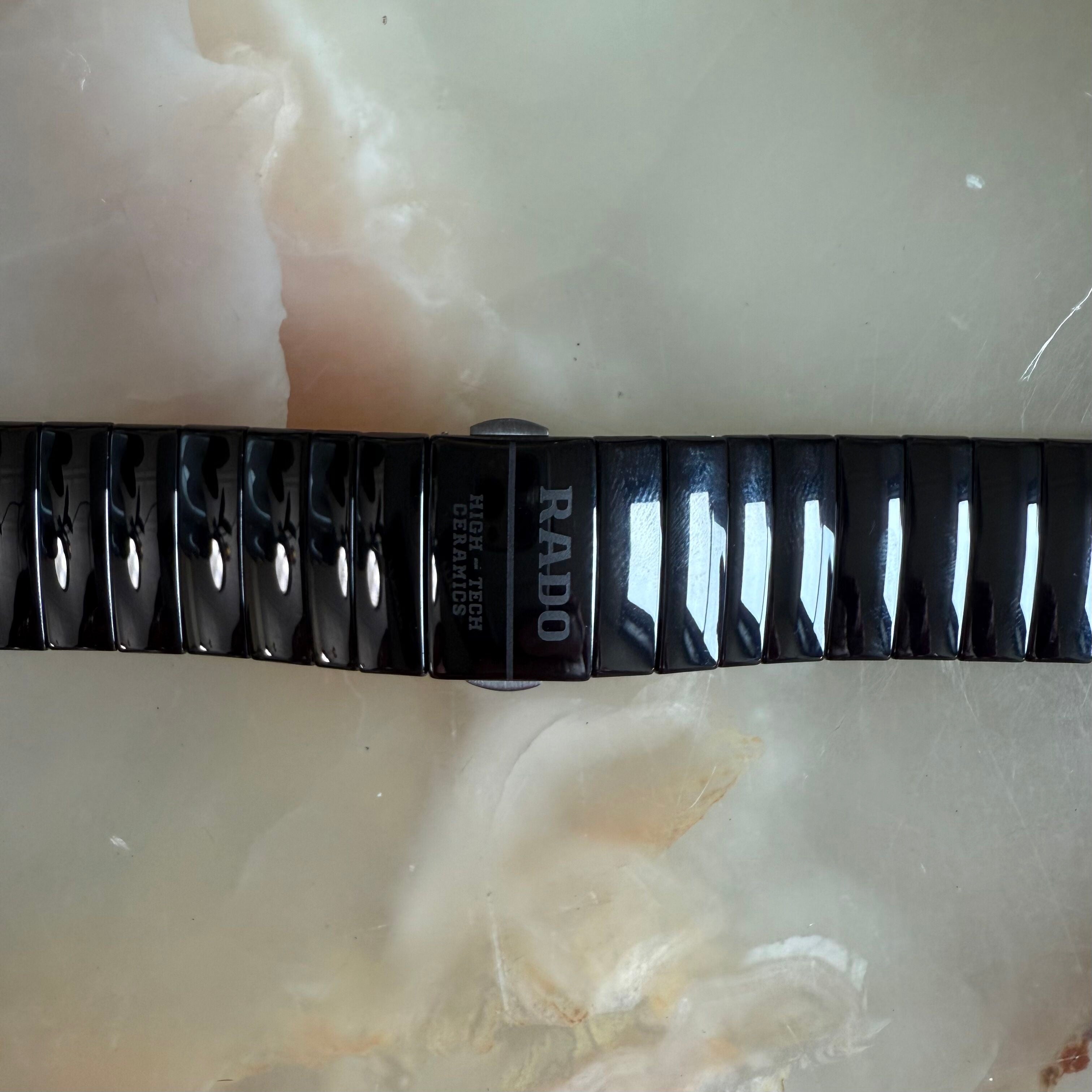 Authentic RADO Black High-Tech Ceramics Watch Bracelet 27mm 04516