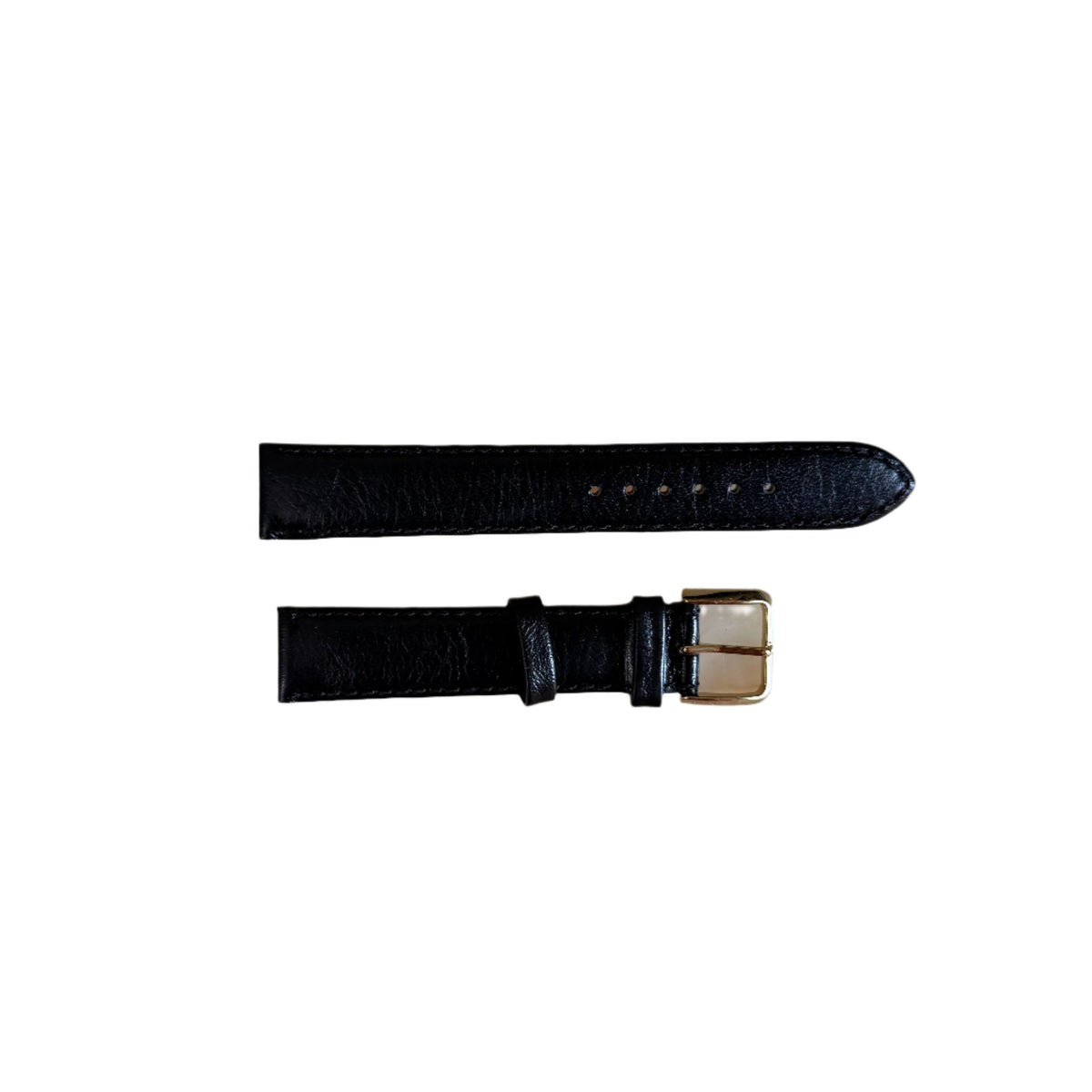 Authentic RADO Black Leather Watch Strap Band 17mm with Buckle 6637-B