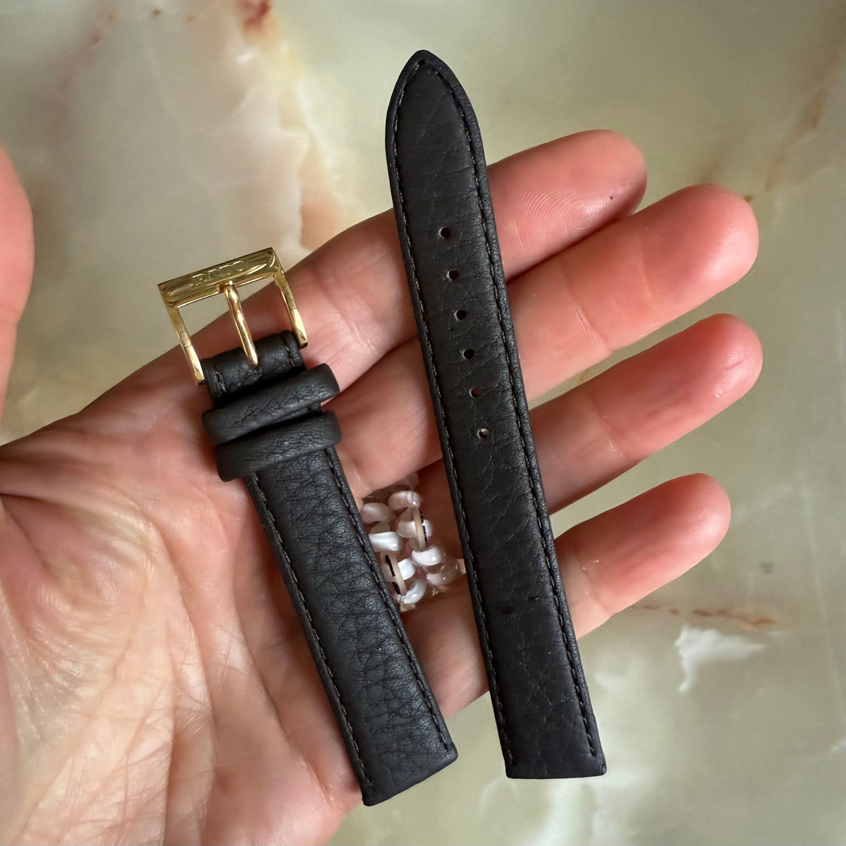 Authentic RADO Brown Leather Watch Strap Band 16mm with Buckle 8722-B