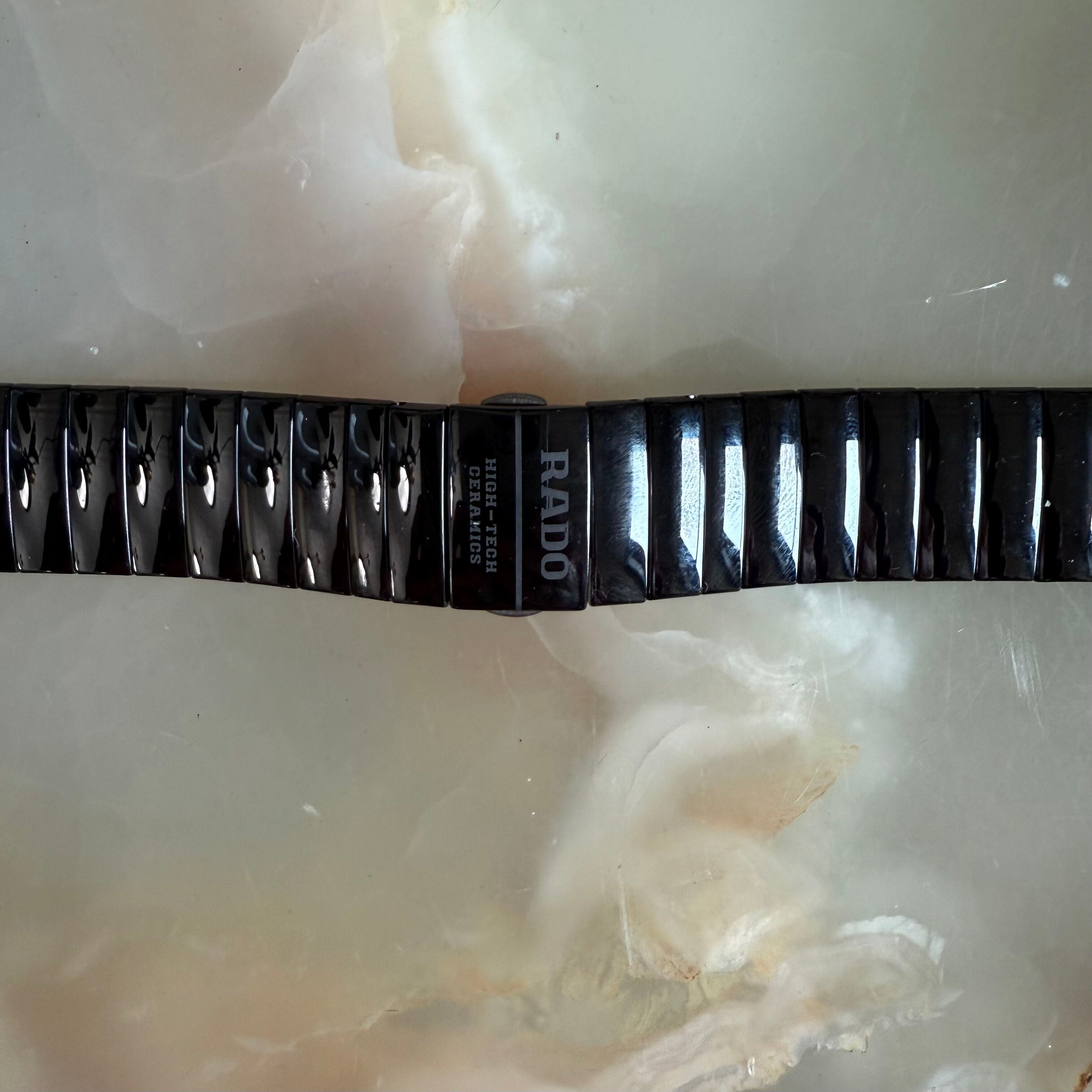 Authentic RADO Jubile Diastar Black High-Tech Ceramics Watch Bracelet 29mm 04518
