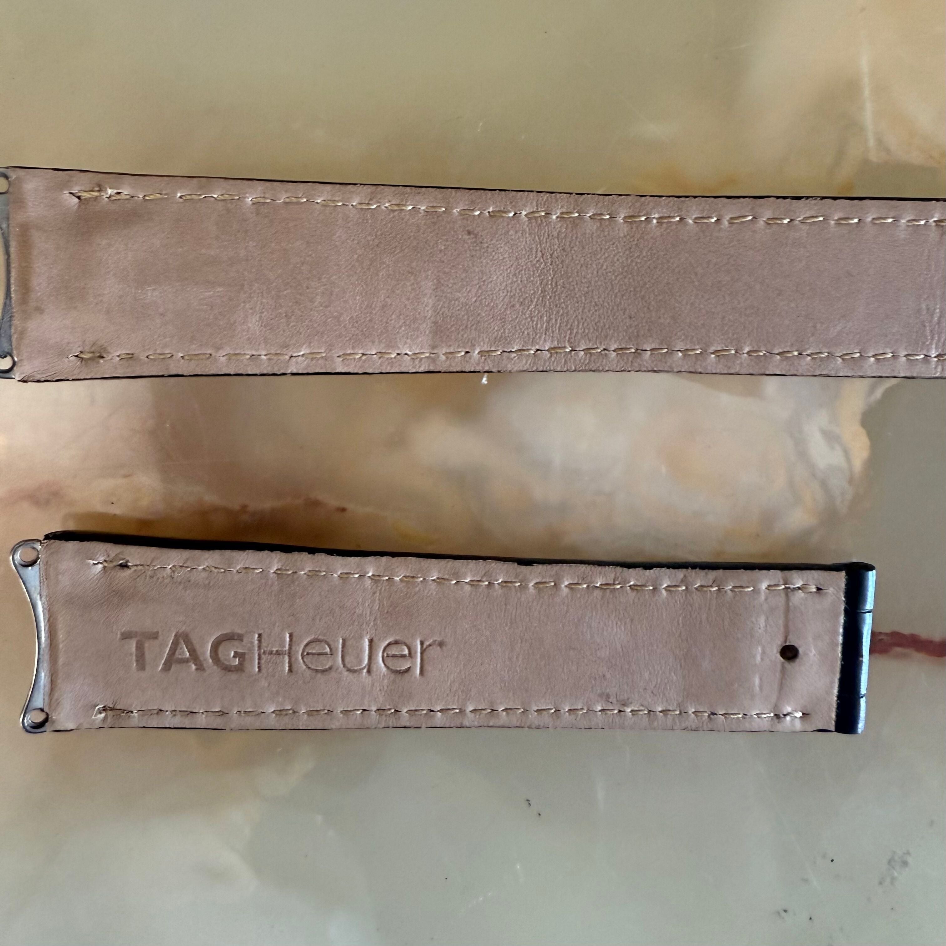 Authentic TAG Heuer Black Crocodile Watch Strap Band 18mm