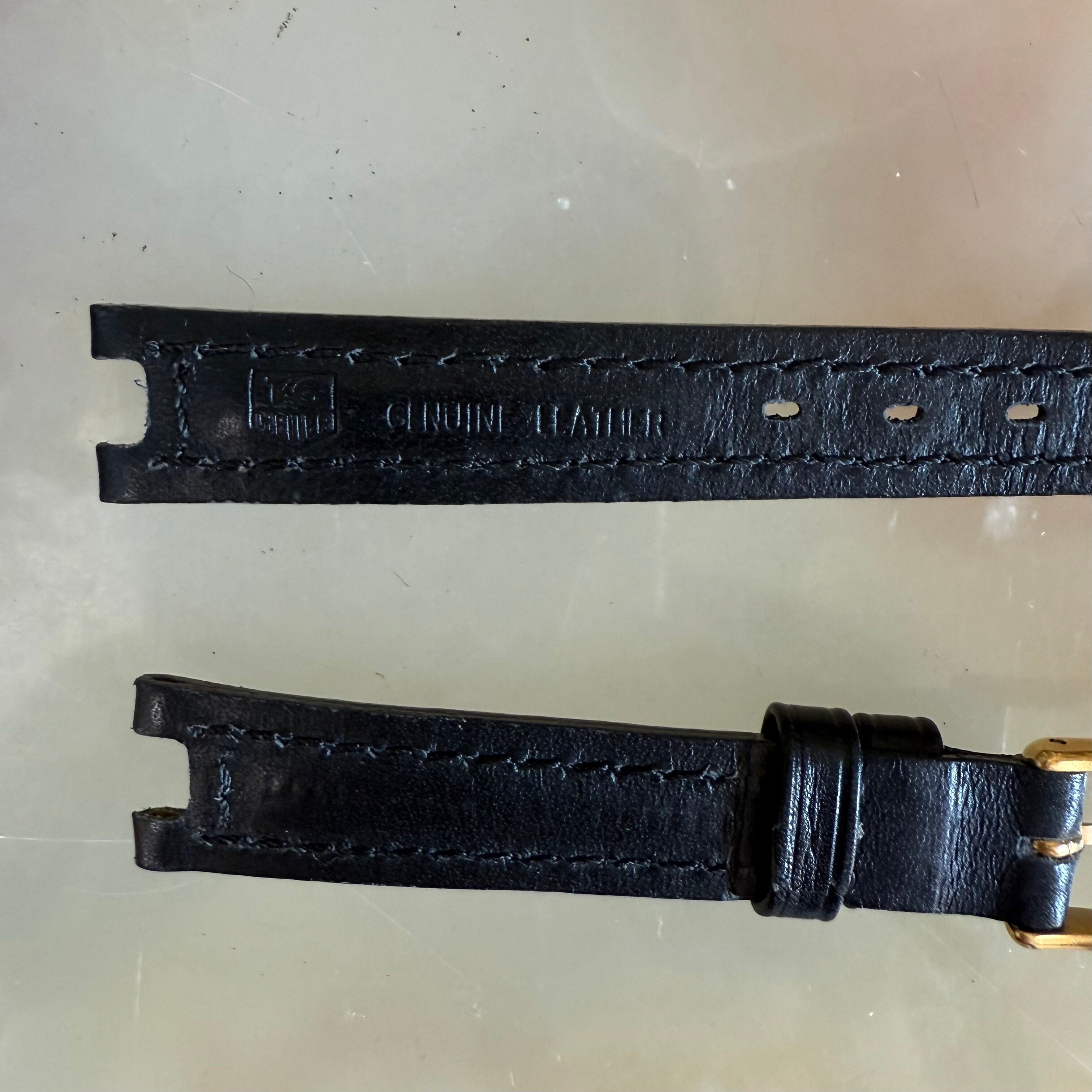 Authentic TAG Heuer Black Leather Watch Strap Band 13mm with Buckle