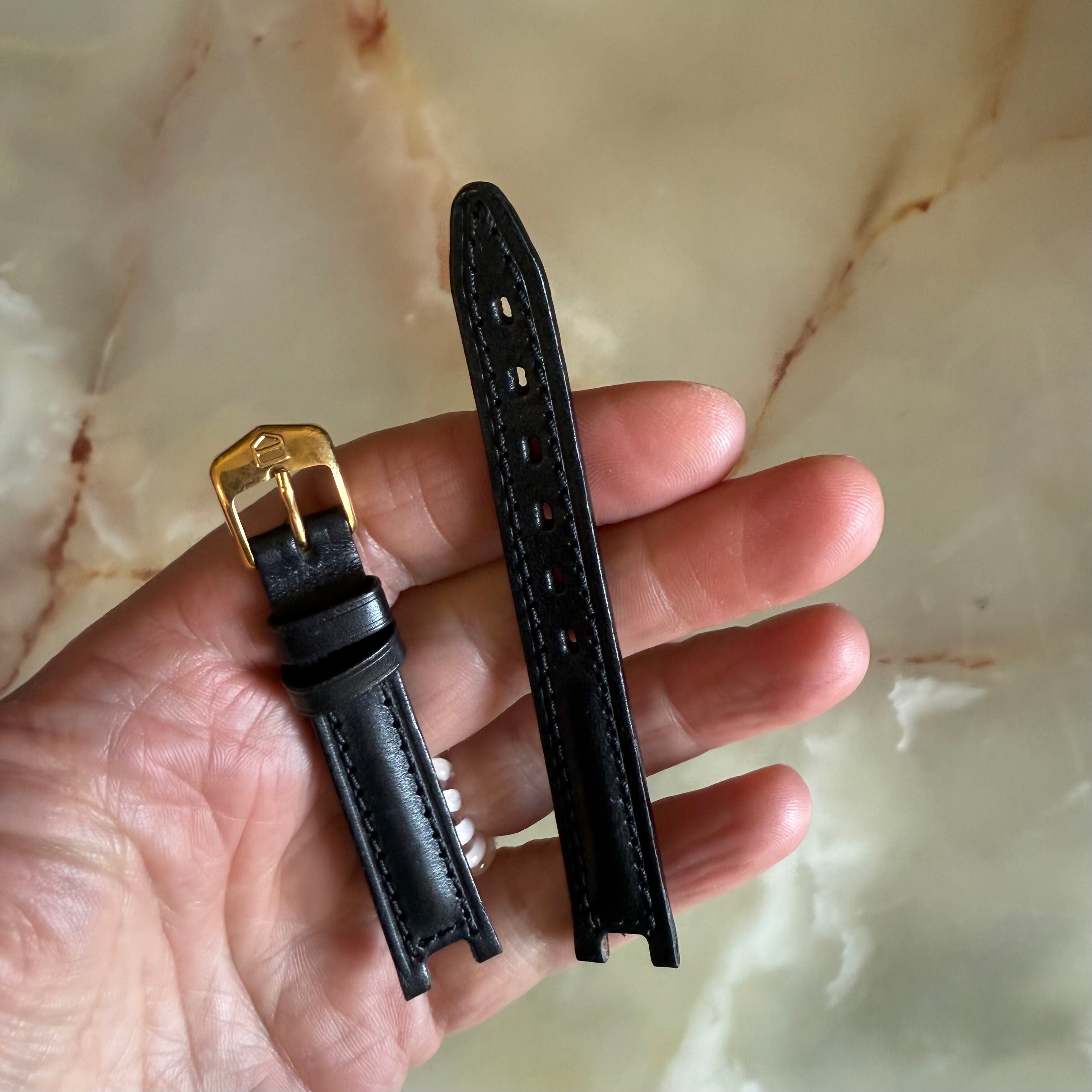 Authentic TAG Heuer Black Leather Watch Strap Band 13mm with Buckle