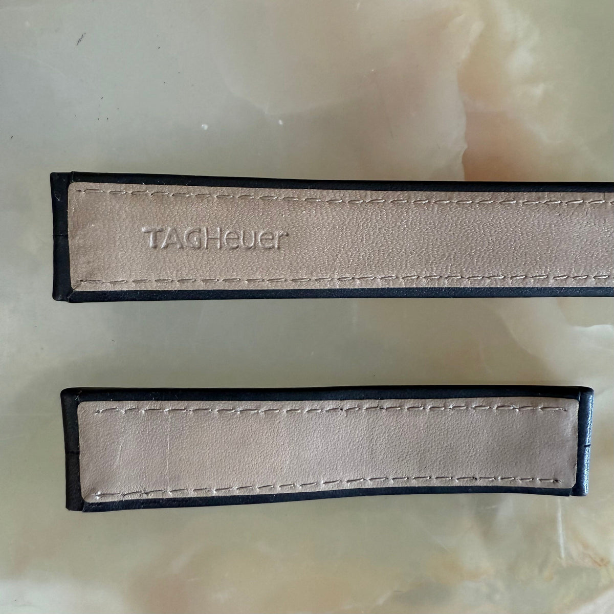 Authentic TAG Heuer Black Leather Watch Strap Band 18mm