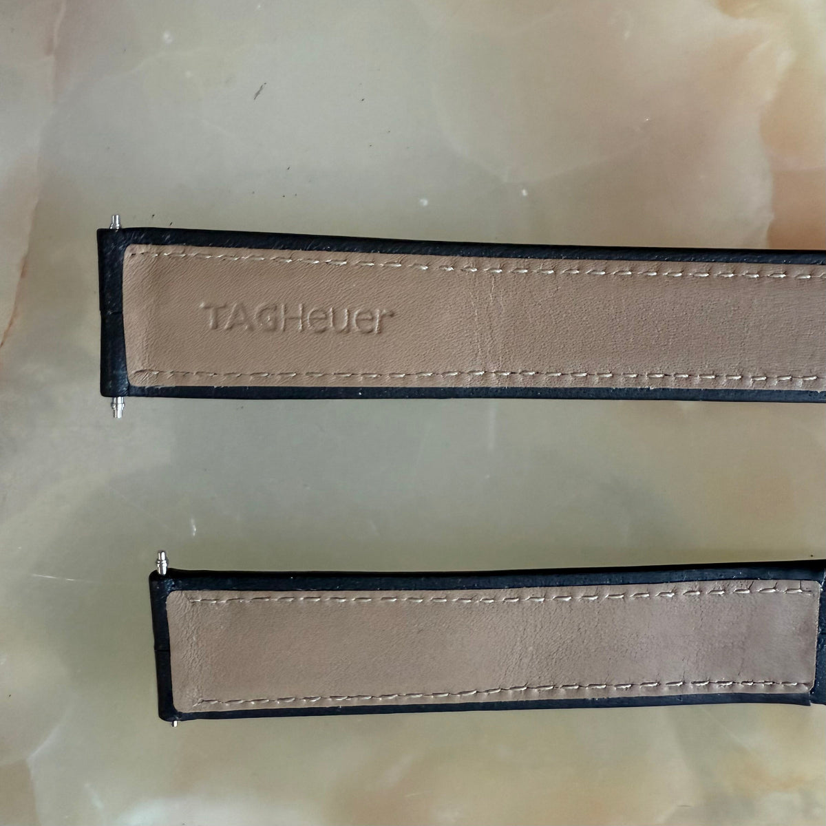 Authentic TAG Heuer Black Leather Watch Strap Band 18mm