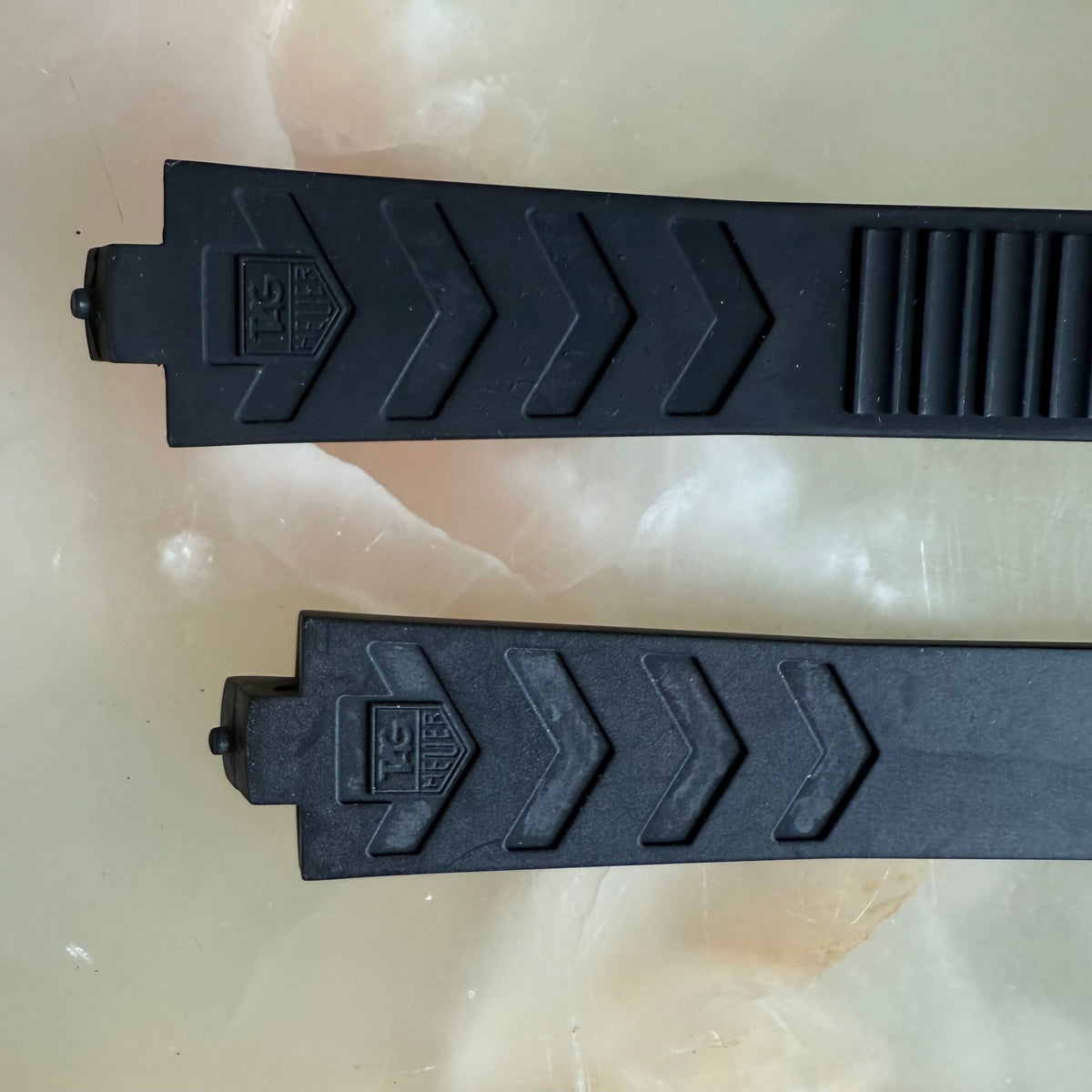 Authentic TAGHeuer Black Rubber Watch Strap Band 17mm