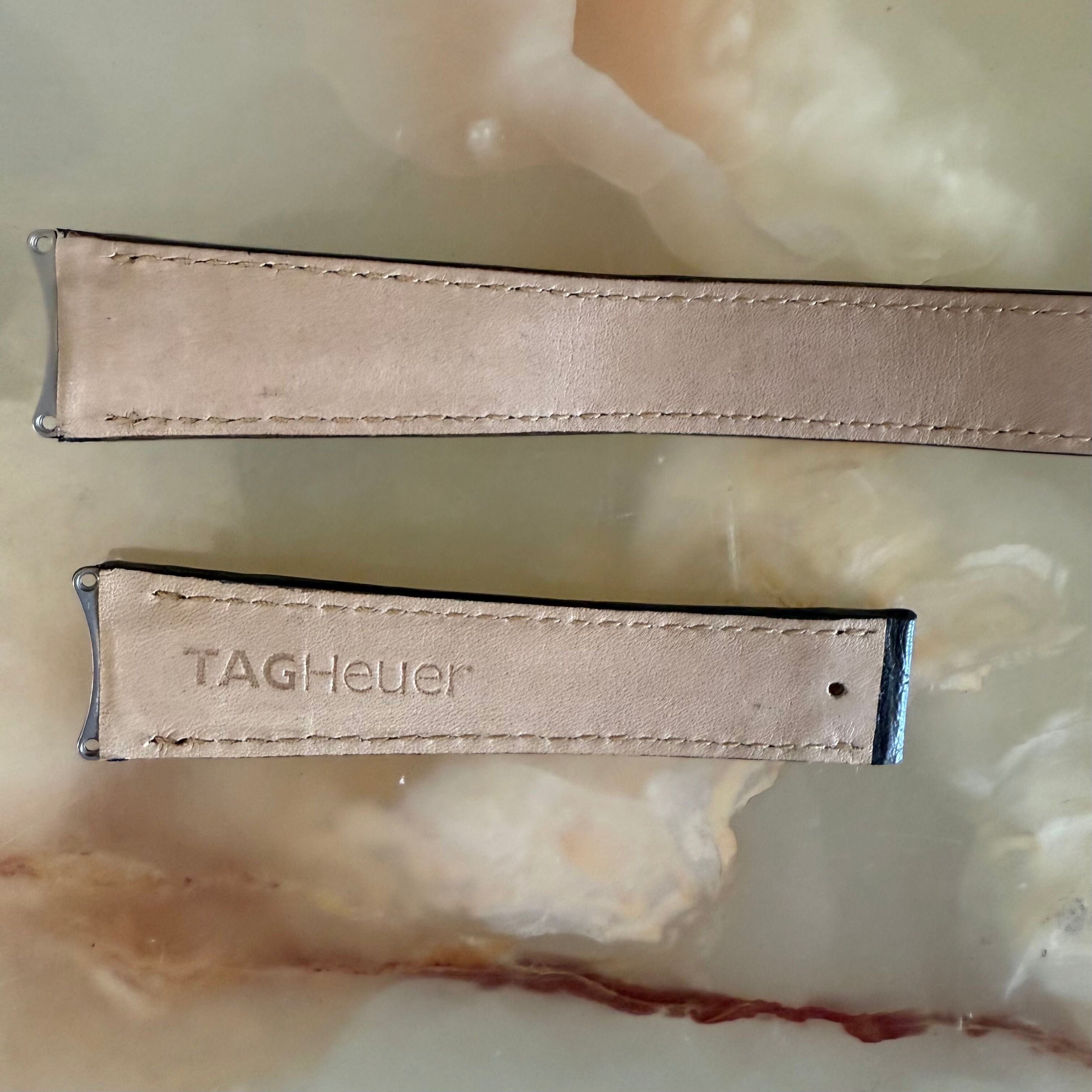 Authentic TAG Heuer Blue Crocodile Watch Strap Band 20mm