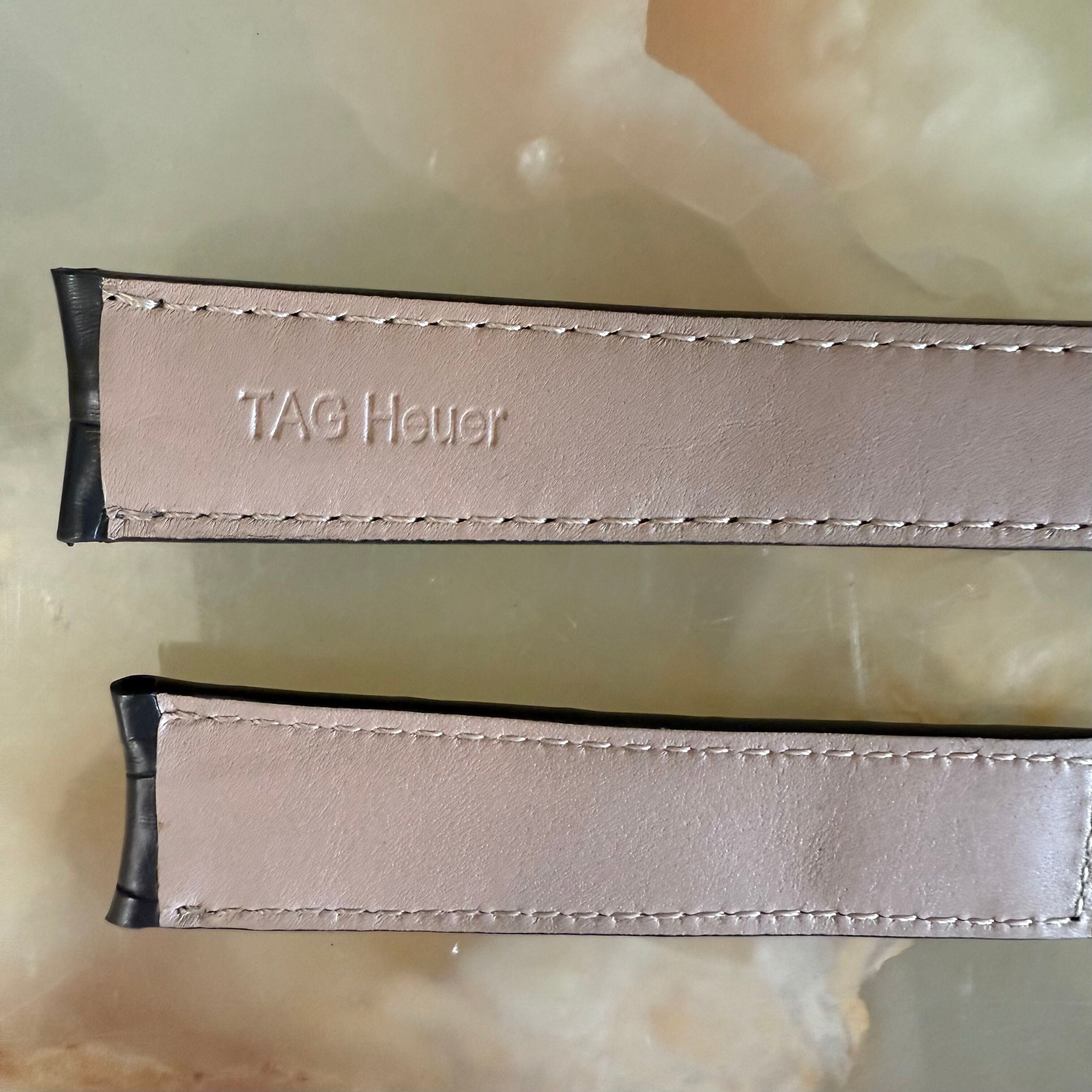 Authentic TAG Heuer Brown Crocodile Watch Strap Band 20mm