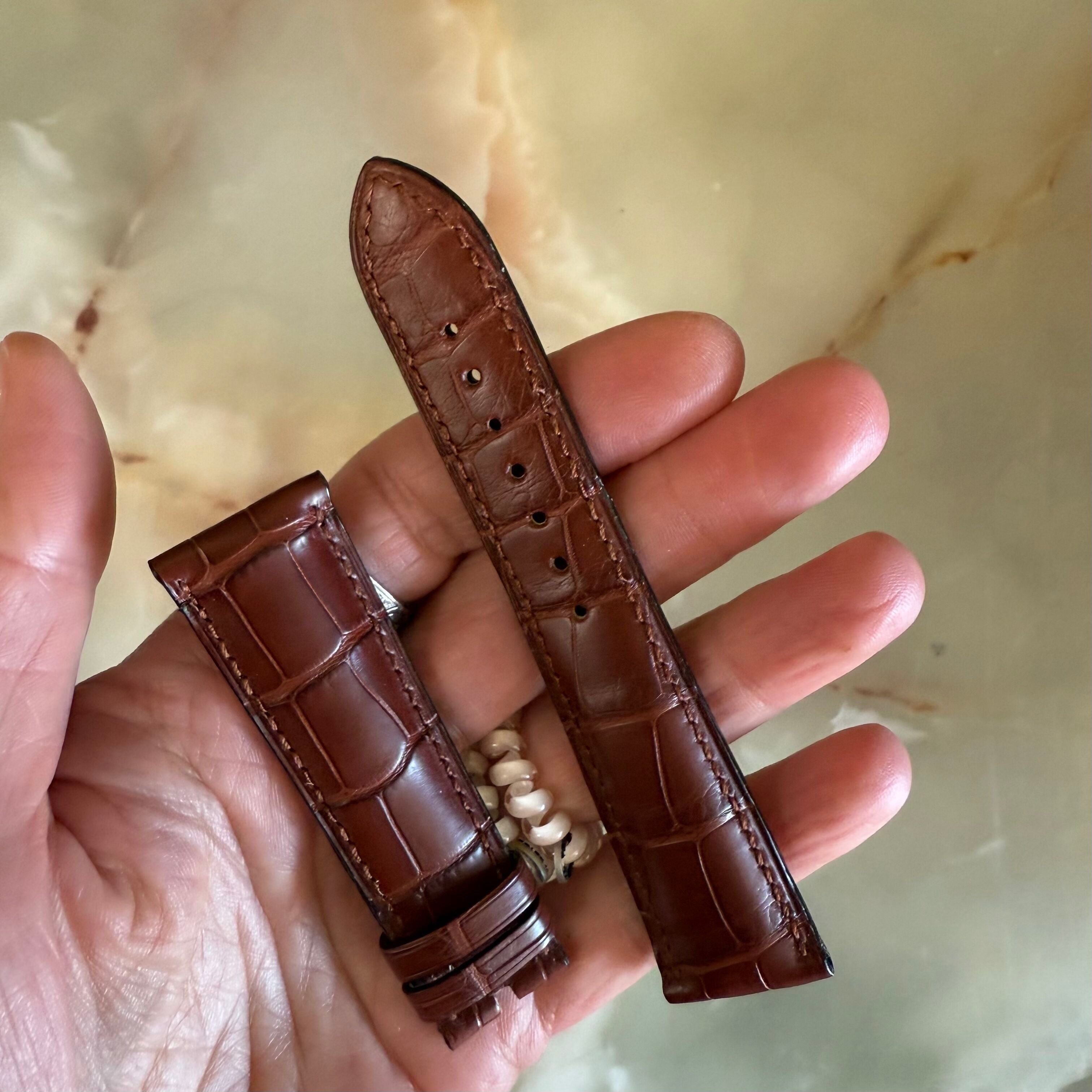 Authentic TAG Heuer Monaco Brown Leather Watch Strap Band 22mm FC8147