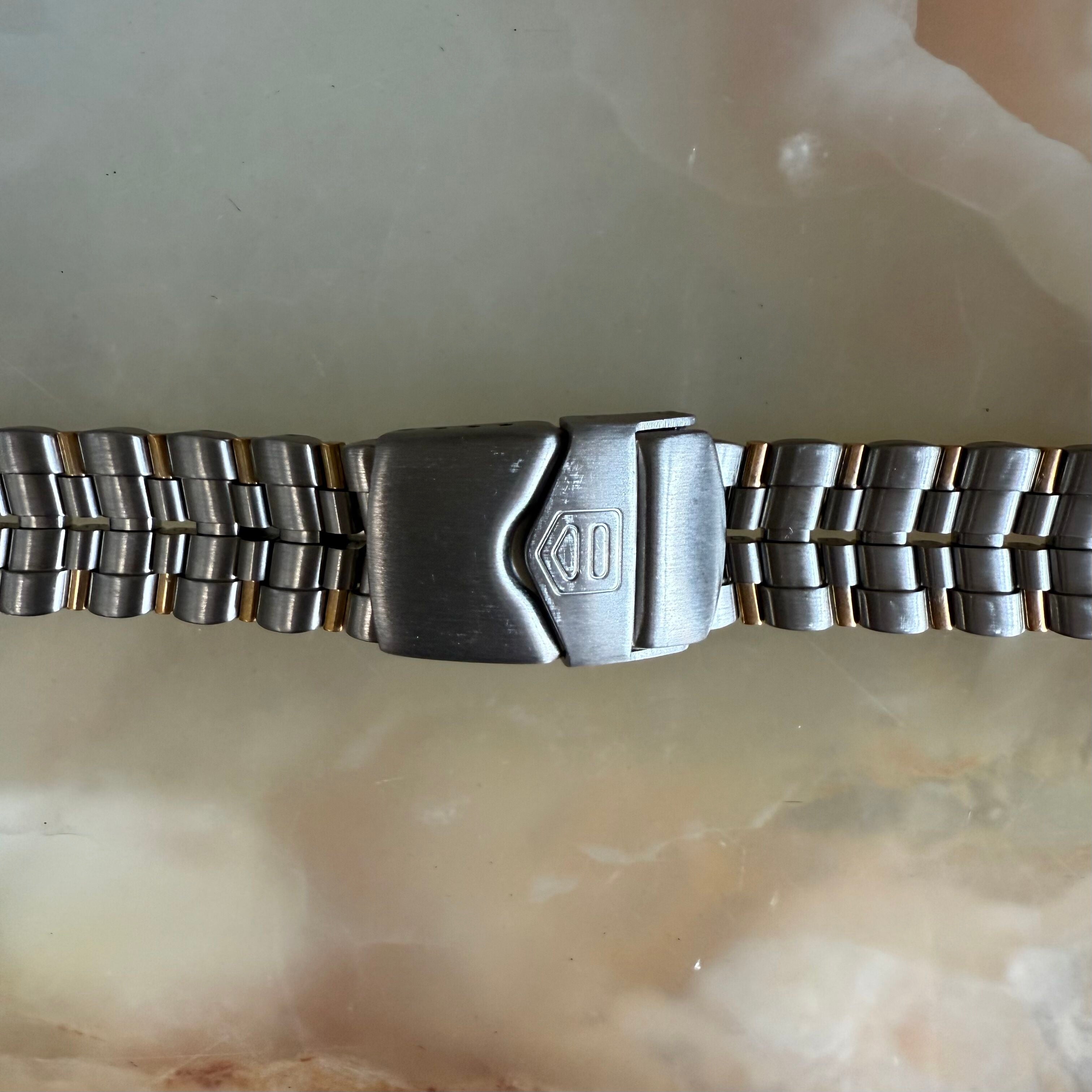 Authentic TAG Heuer 6000 Steel Gold Watch Bracelet 15mm BD0680-J1A