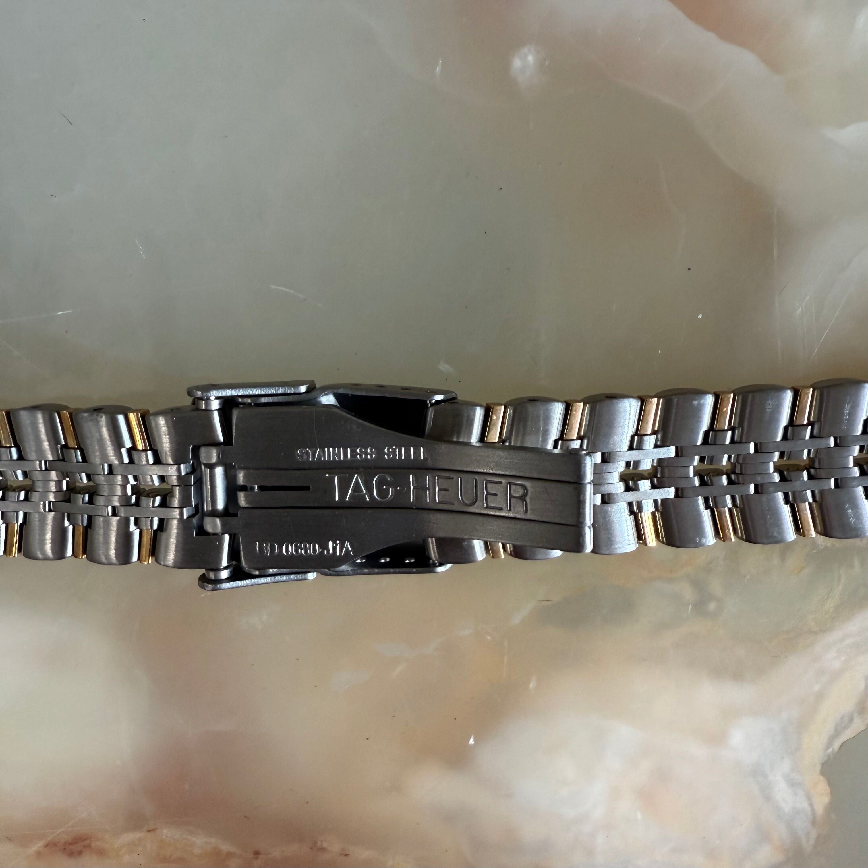 Authentic TAG Heuer 6000 Steel Gold Watch Bracelet 15mm BD0680-J1A