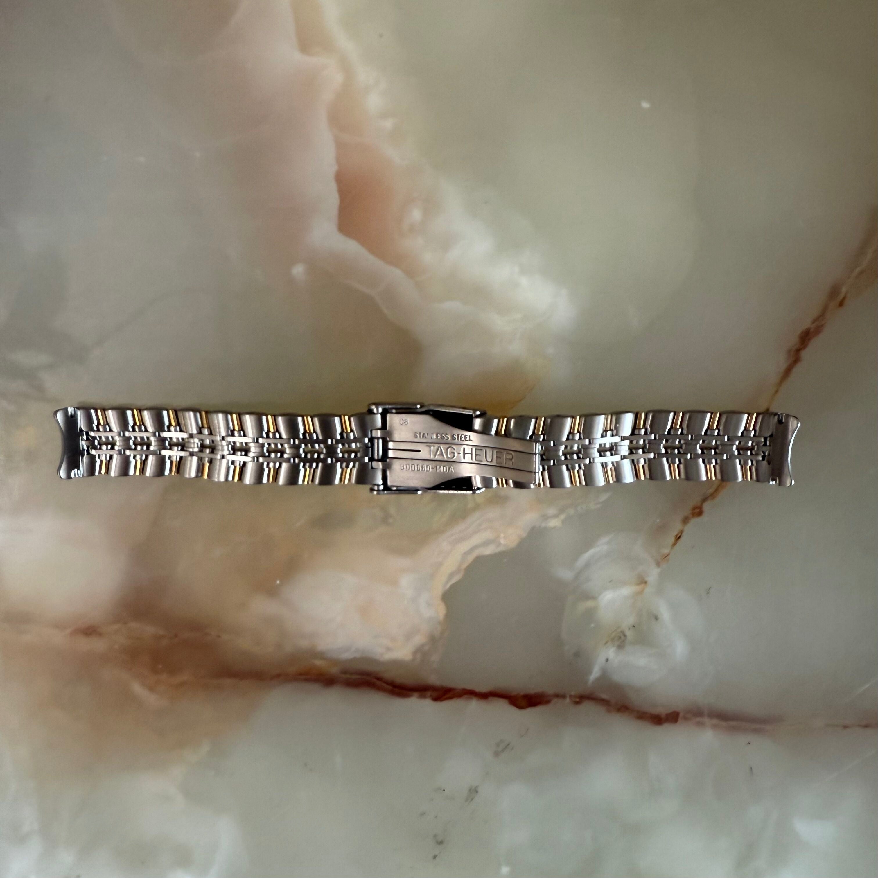 Authentic TAG Heuer 6000 Steel Gold Watch Bracelet 19mm BD0680-MOA